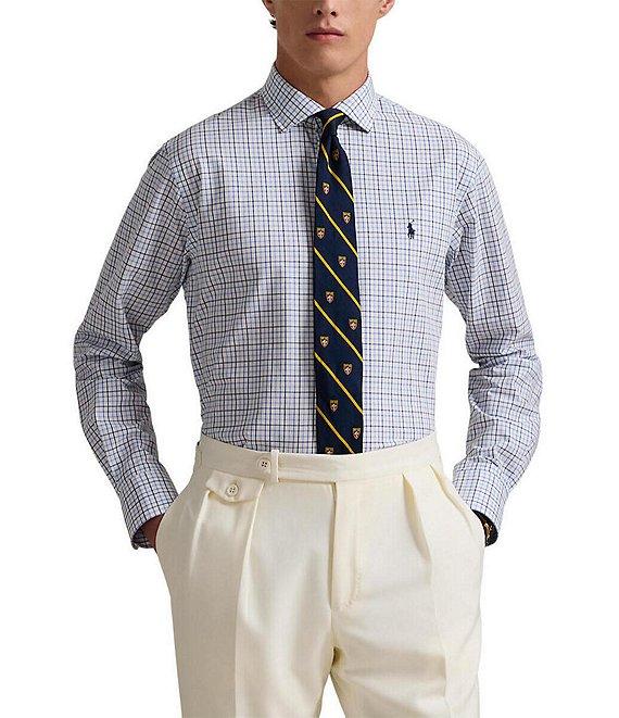Polo Ralph Lauren Classic Tattersall Stretch Poplin Long Sleeve Woven Shirt Product Image