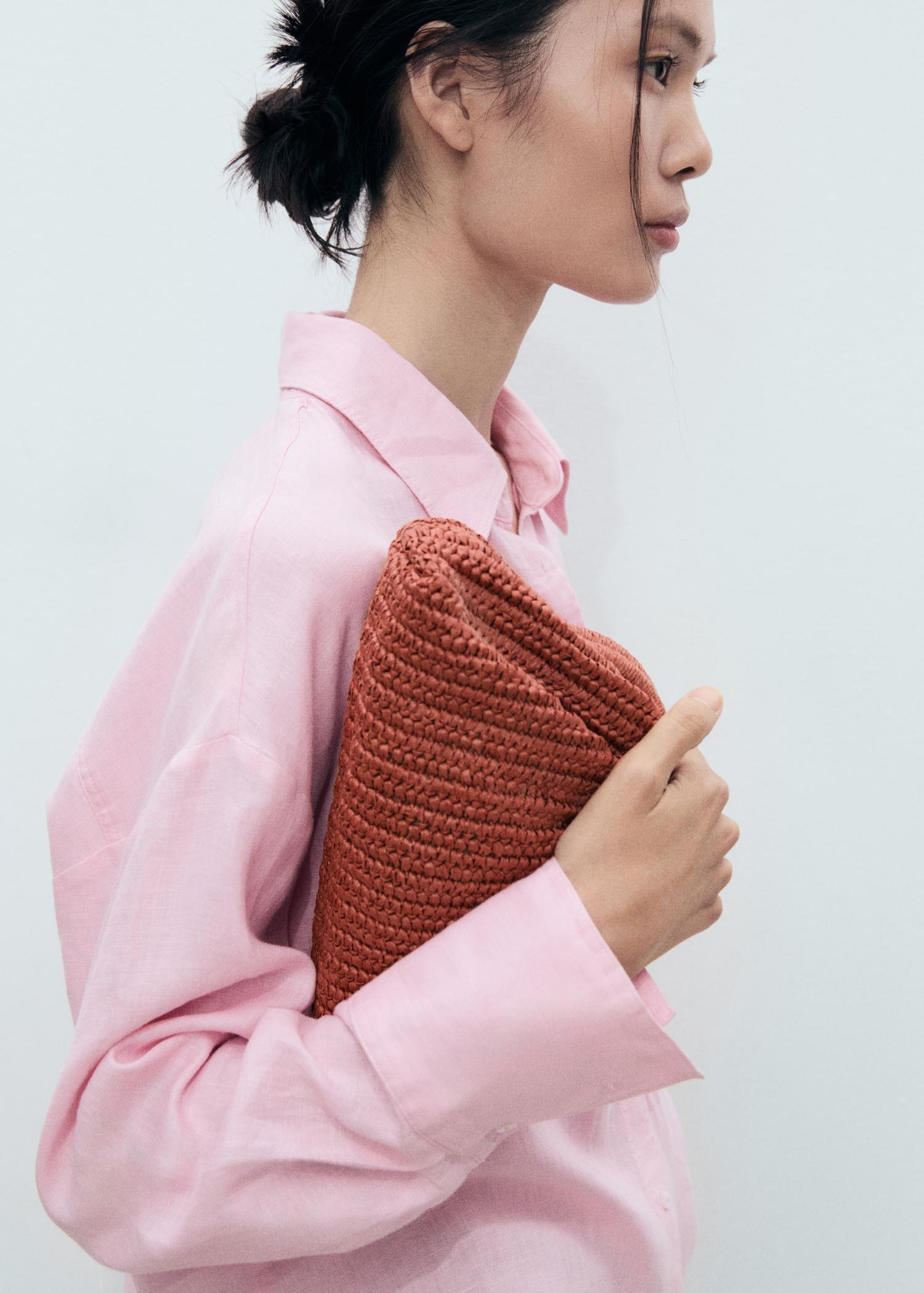 Natural fibre handbag - Women | MANGO USA Product Image