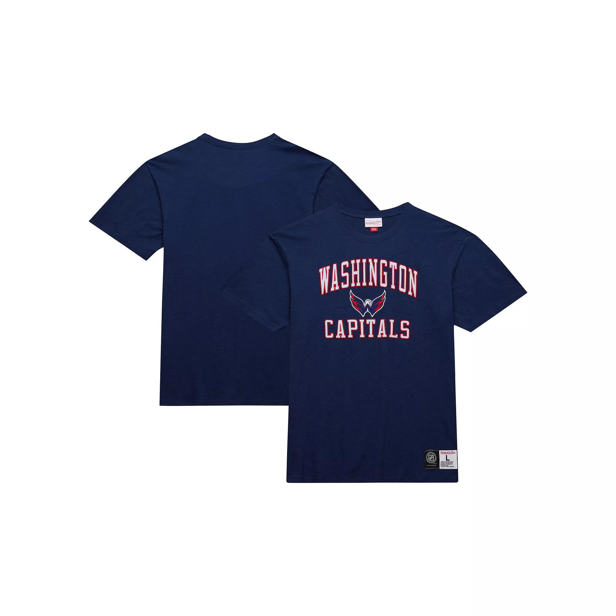 Men's Mitchell & Ness Navy Washington Capitals Legendary Slub T-Shirt,  Product Image