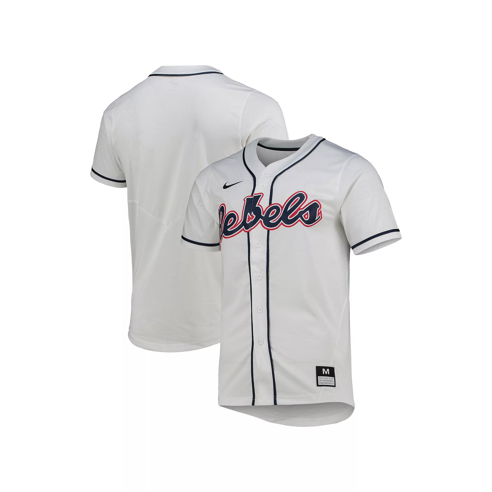 Men's Nike White Ole Miss Rebels Replica Baseball Jersey, Size: 3XL Product Image