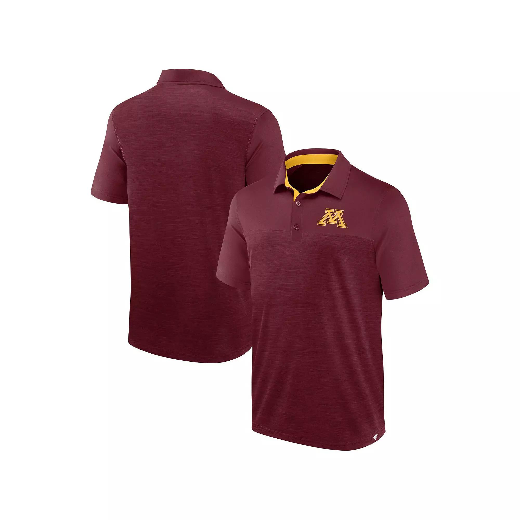 Men's Fanatics Branded Heather Maroon Minnesota Golden Gophers Classic Homefield Polo, Size: Large, Red Product Image