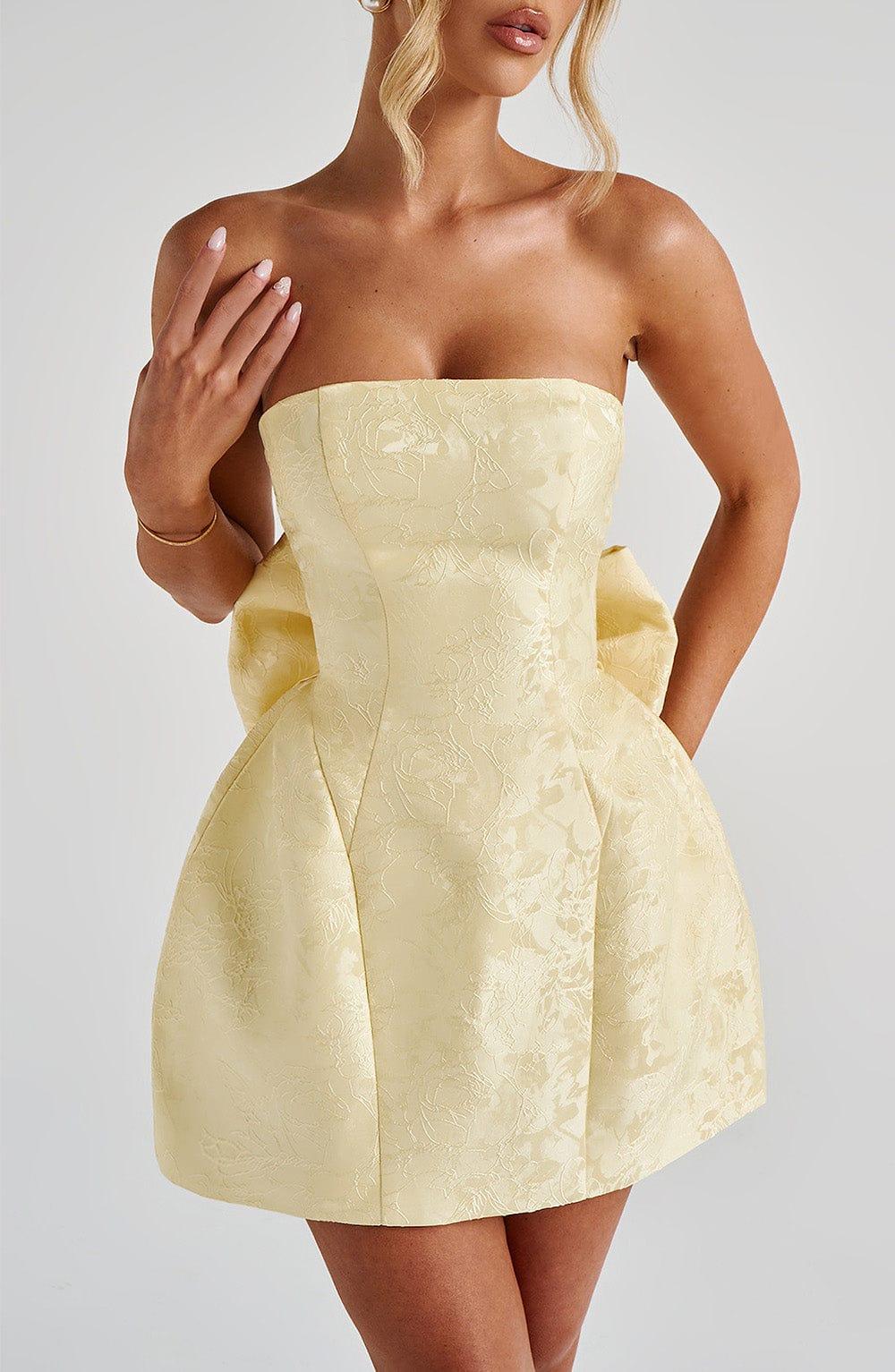 Elenora Mini Dress - Lemon Product Image