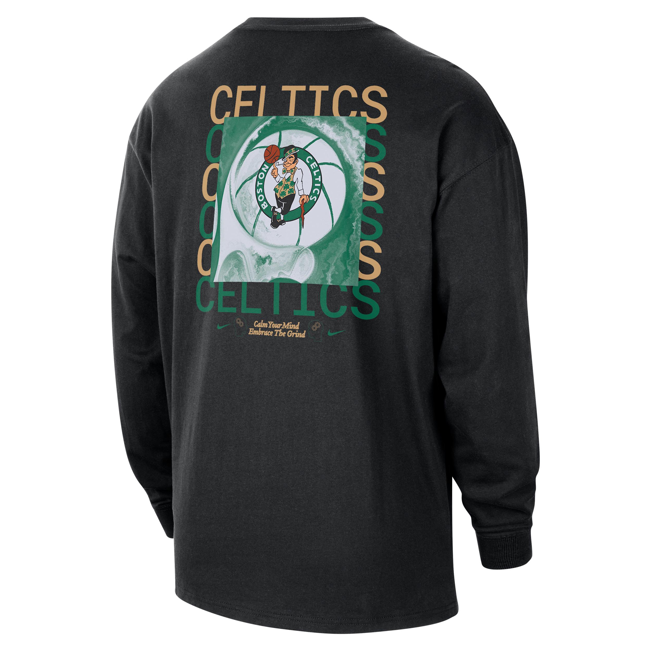 Boston Celtics Courtside Nike Men's NBA Max90 Long-Sleeve T-Shirt Product Image