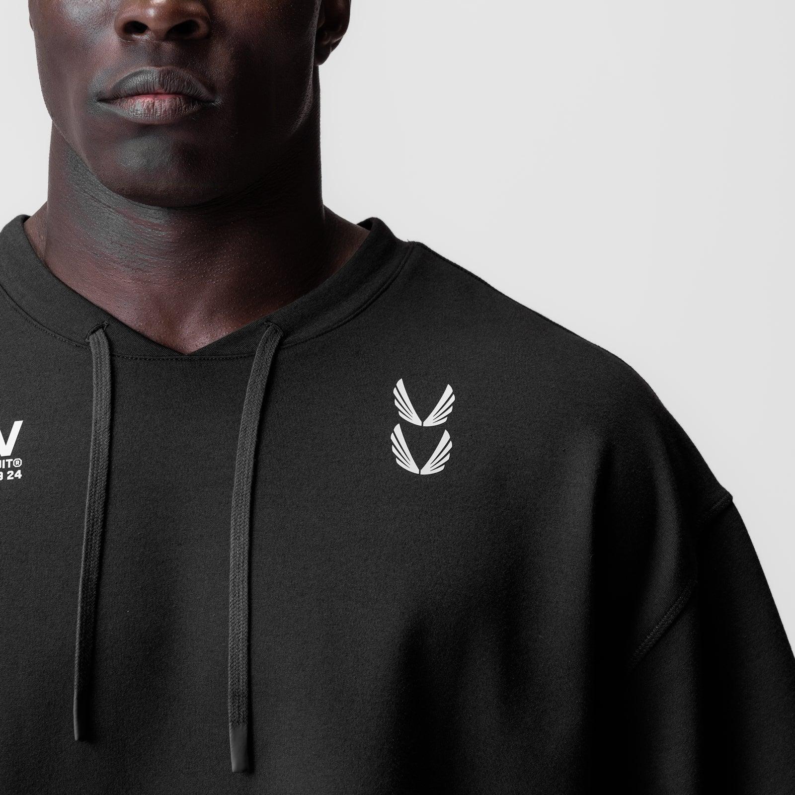 0945. Micro-Terry Warm-Up Tee - Black Product Image