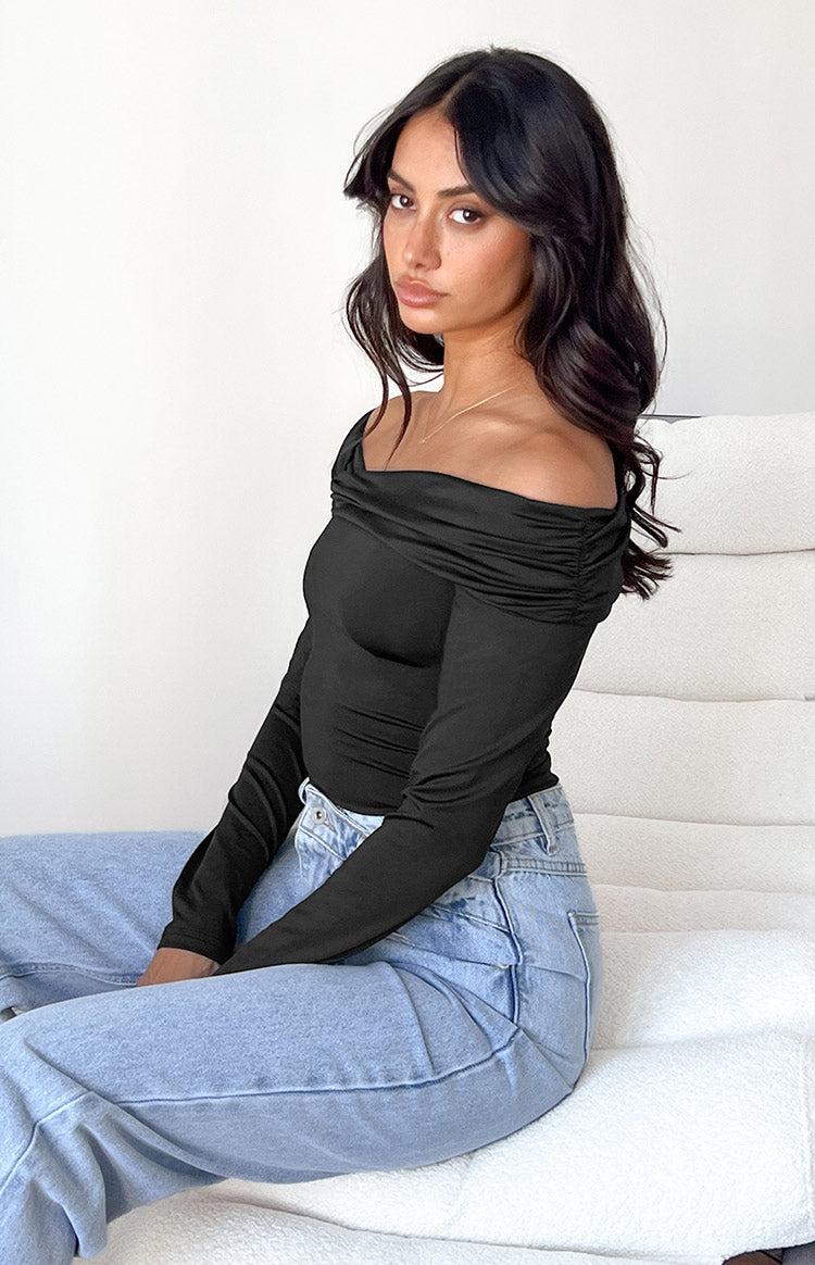 Phoenix Black Off Shoulder Bodysuit Girls Product Image