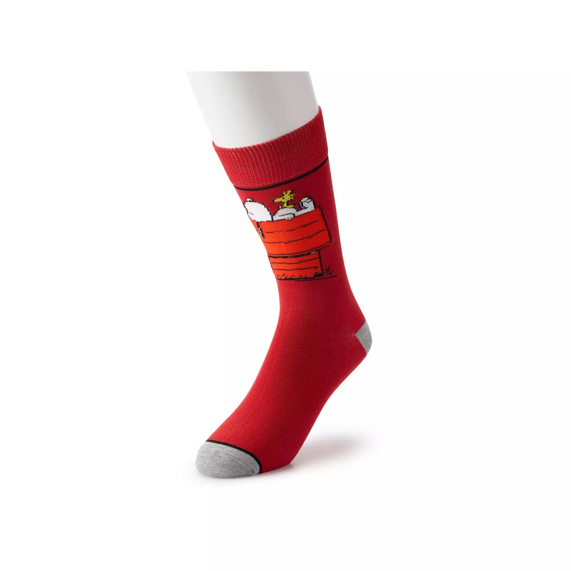 Men's Novelty Crew Socks, Peanuts Product Image