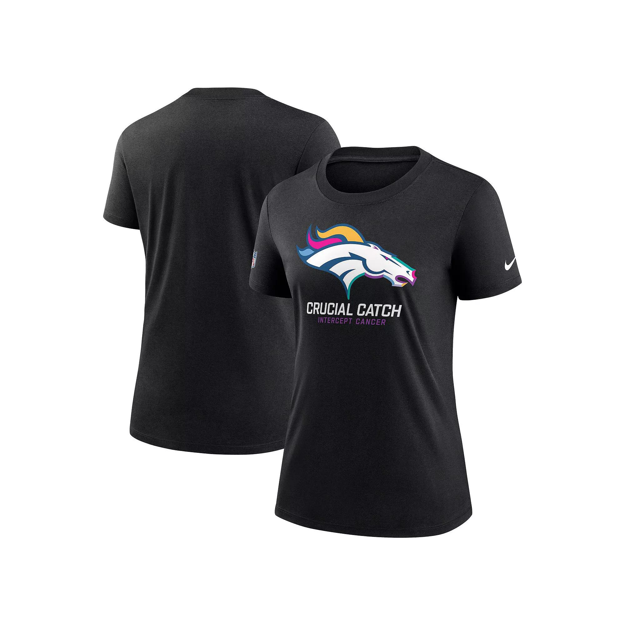 Women's Nike  Black Denver Broncos 2024 NFL Crucial Catch Tri-Blend T-Shirt, Size: 2XL Product Image