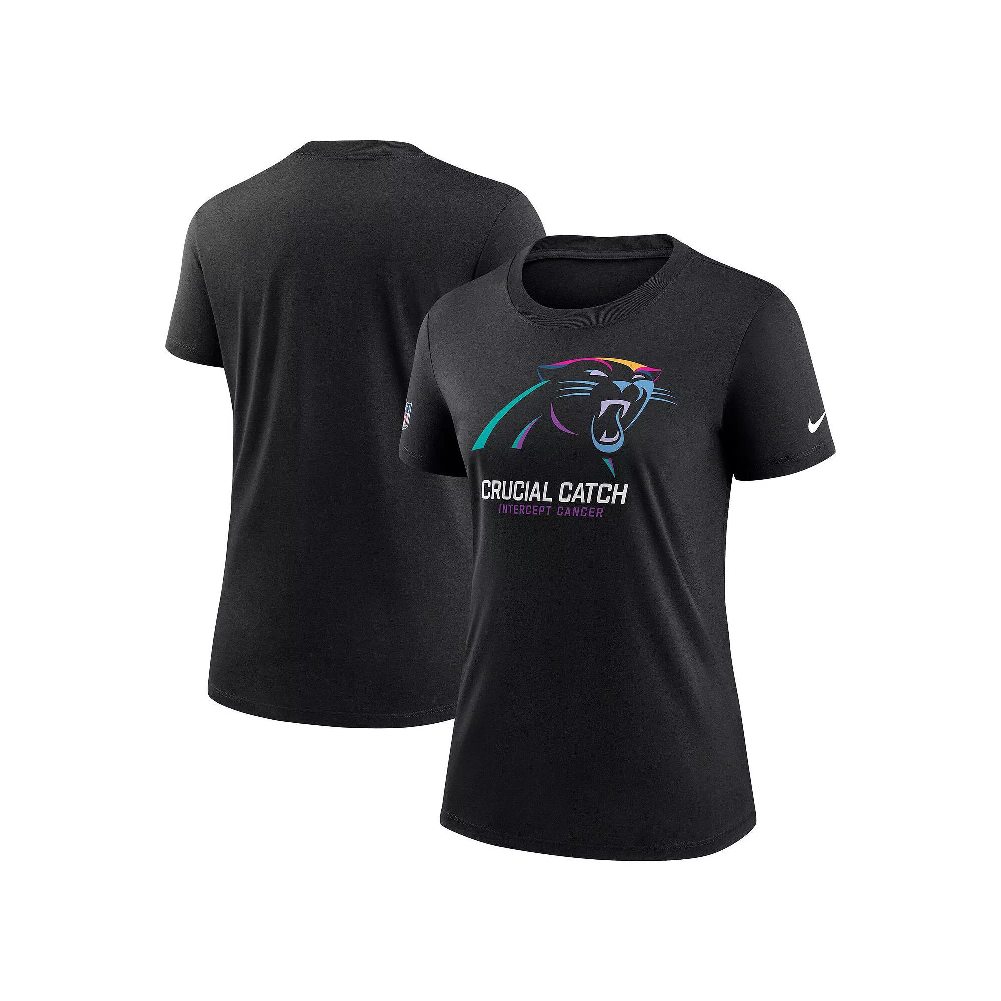 Women's Nike  Black Carolina Panthers 2024 NFL Crucial Catch Tri-Blend T-Shirt, Size: Medium Product Image