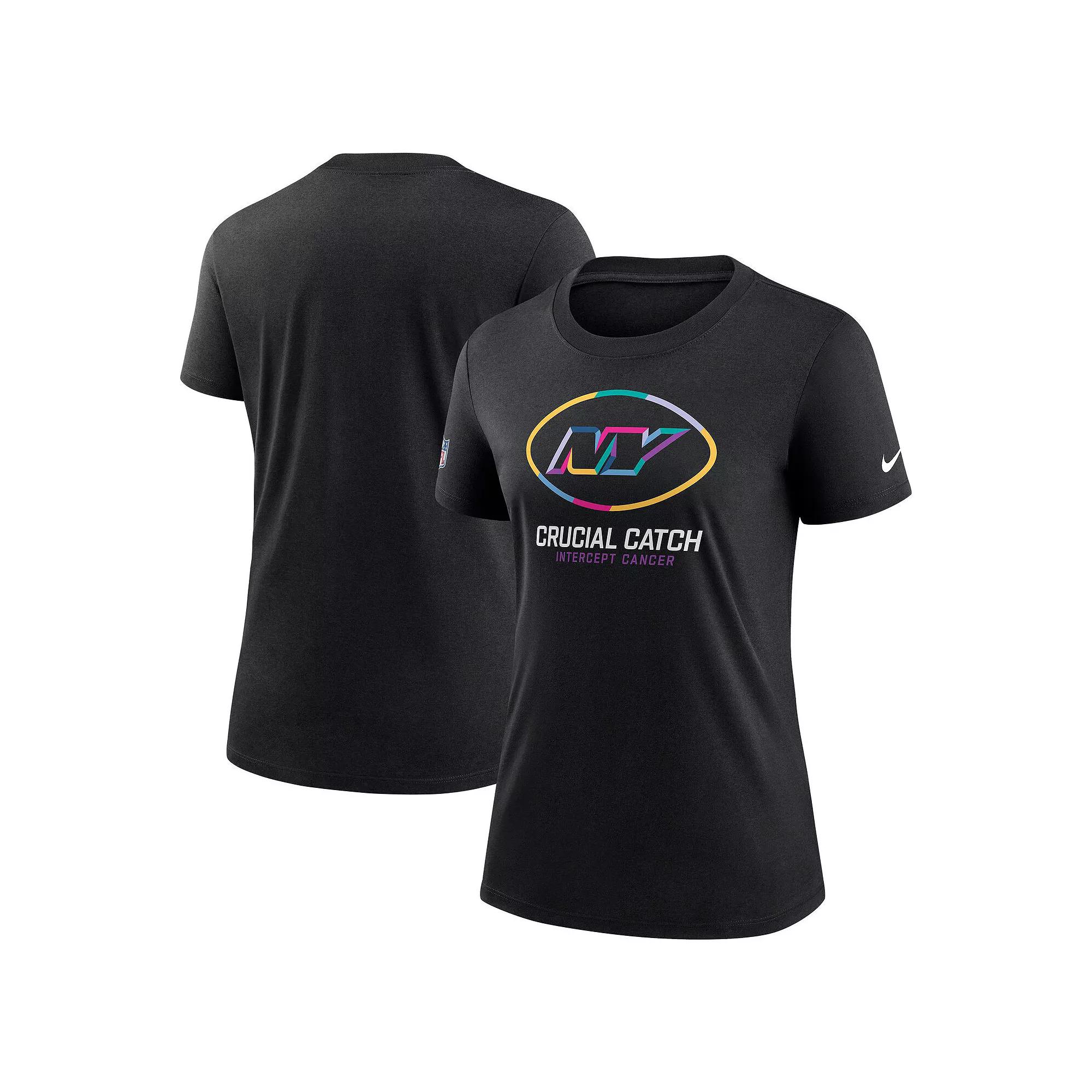 Women's Nike Black New York Jets 2024 NFL Crucial Catch Tri-Blend T-Shirt,  Product Image