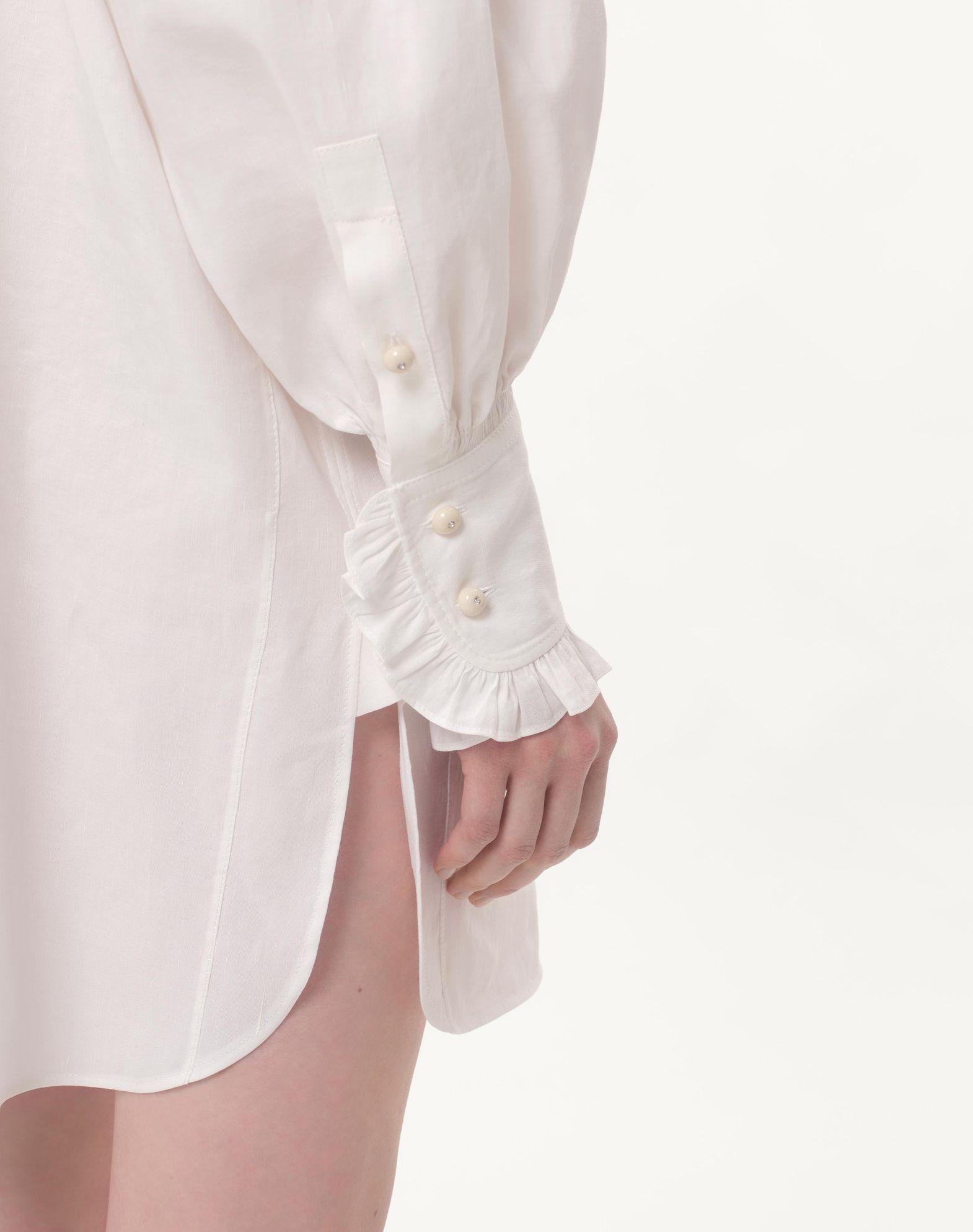 Short Dress In Cotton And Linen  Product Image