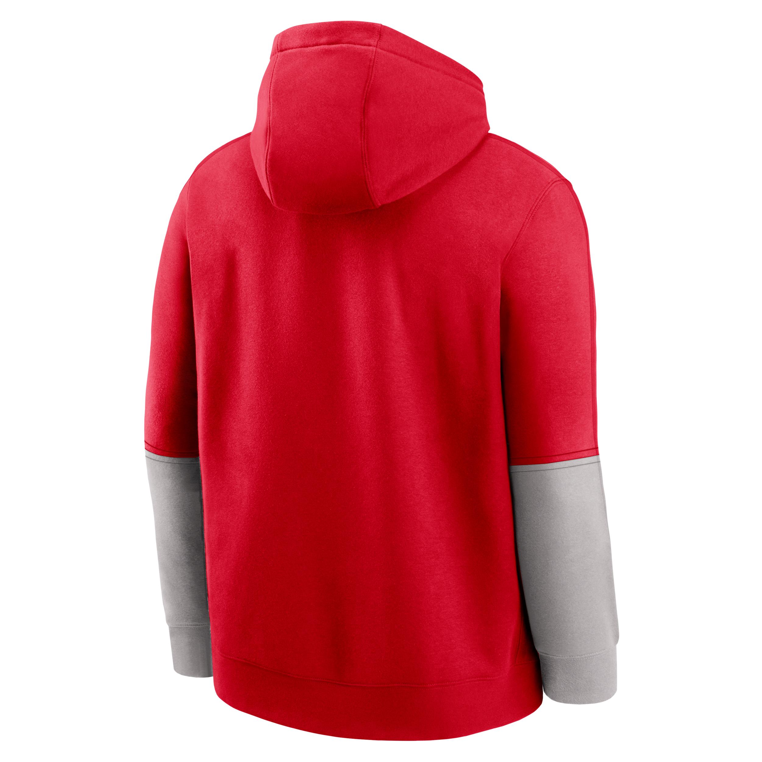 Ohio State Buckeyes Sideline Team Issue Club Nike Men's College Pullover Hoodie Product Image