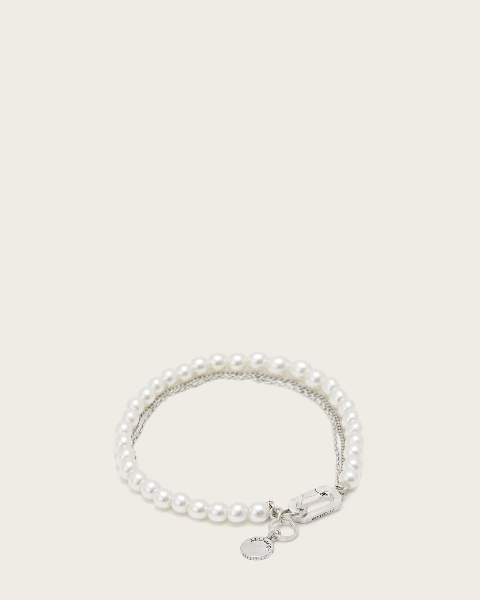 Janna Flat Earrings WARM SILVER | ALLSAINTS US Product Image