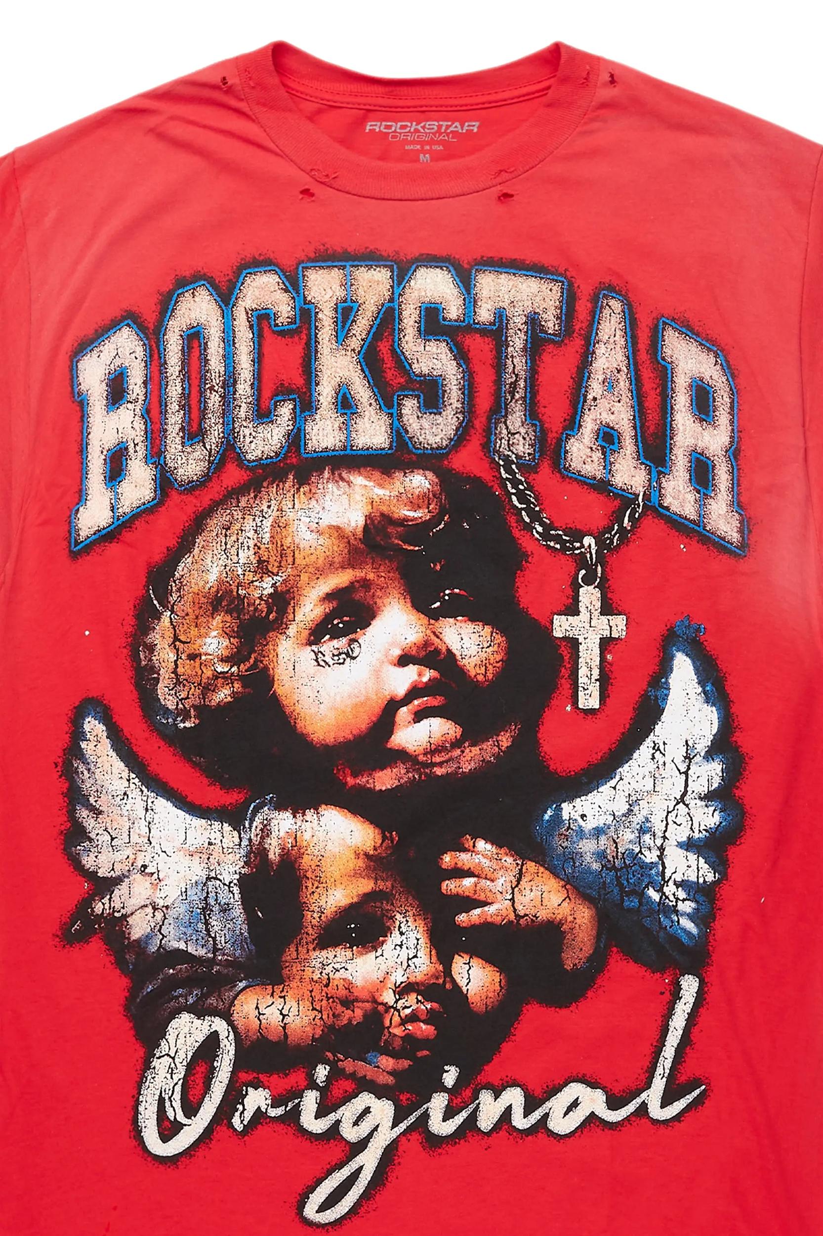 Jovala Red Oversized T-Shirt Female Product Image