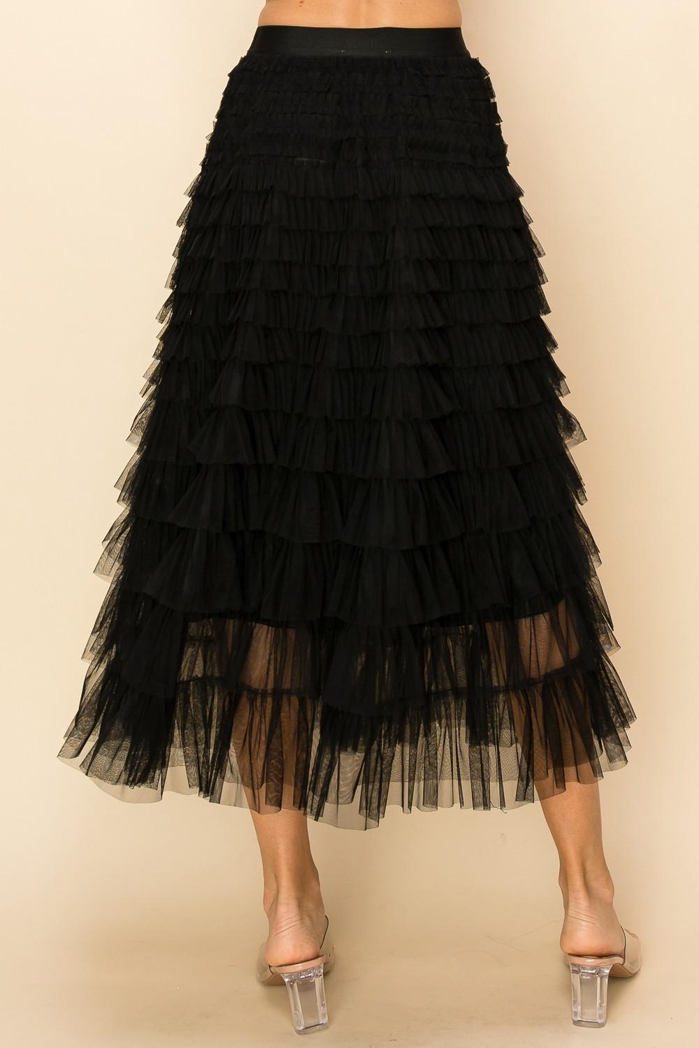 RUFFLE MAXI SKIRT Product Image