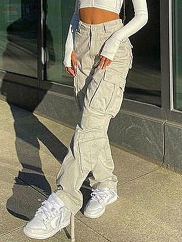 Straight Leg Vintage Y2K Cargo Jeans Product Image