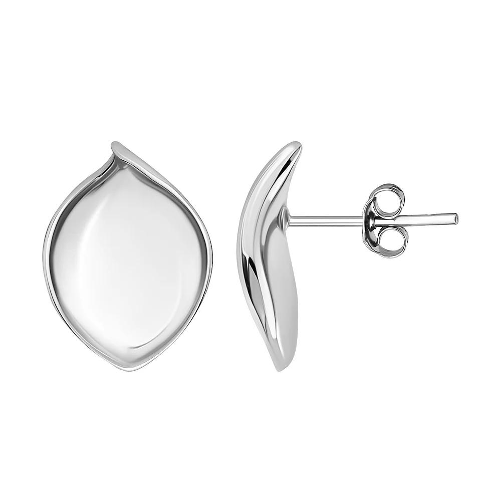 Aleure Precioso Polished Teardrop Post Earrings, Women's, Sterling Product Image