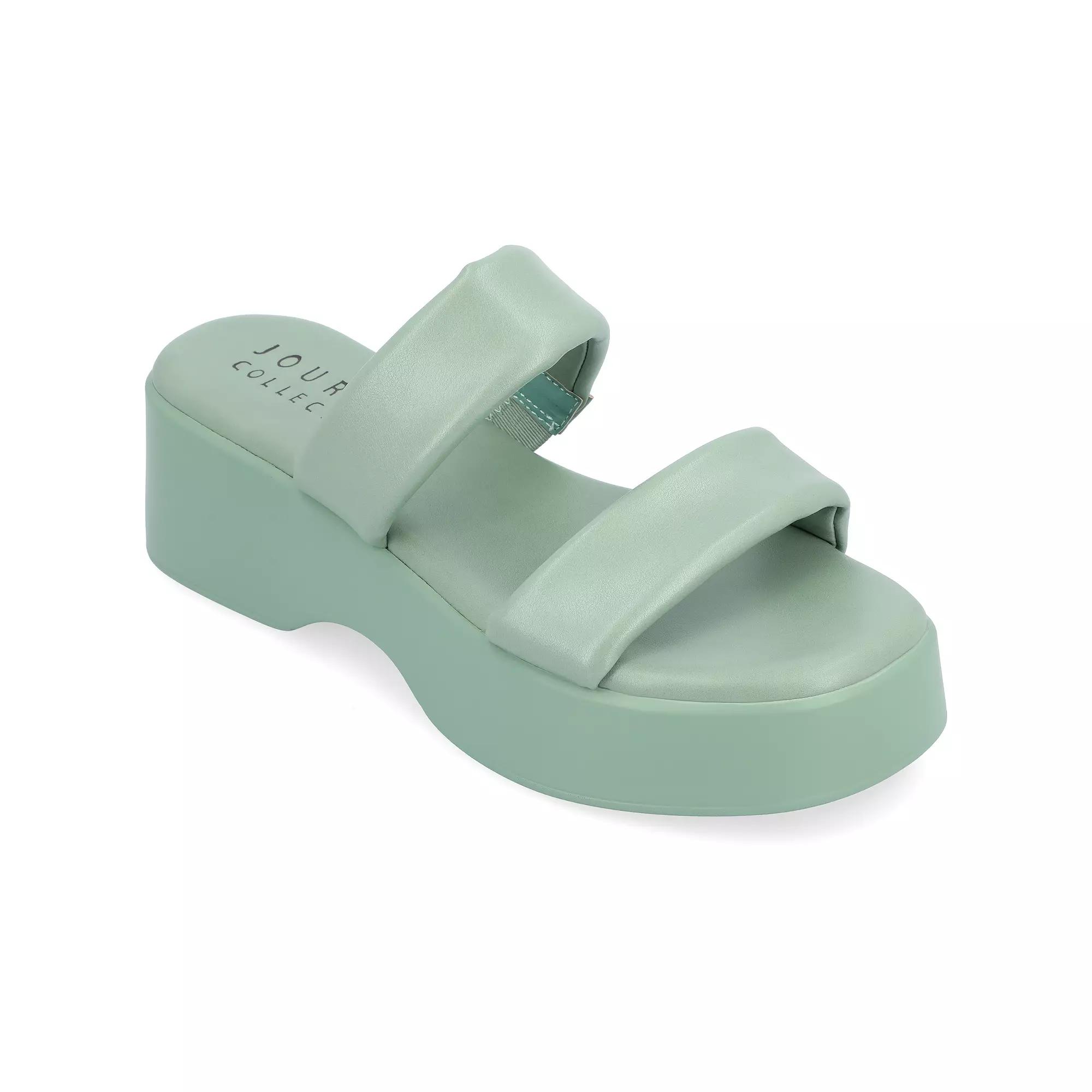 Journee Veradie Women's Slide Platform Sandals,  Product Image