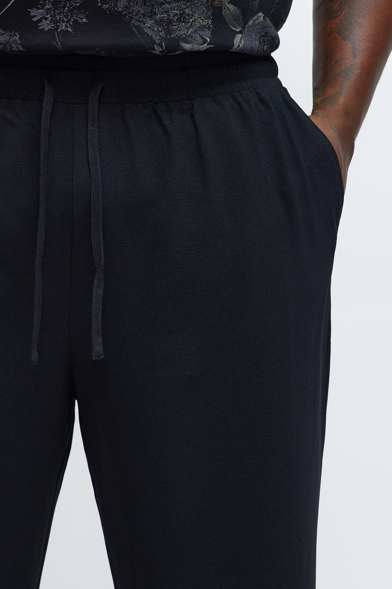 Golden Hour Straight Elastic Waist Trousers - Black Male Product Image