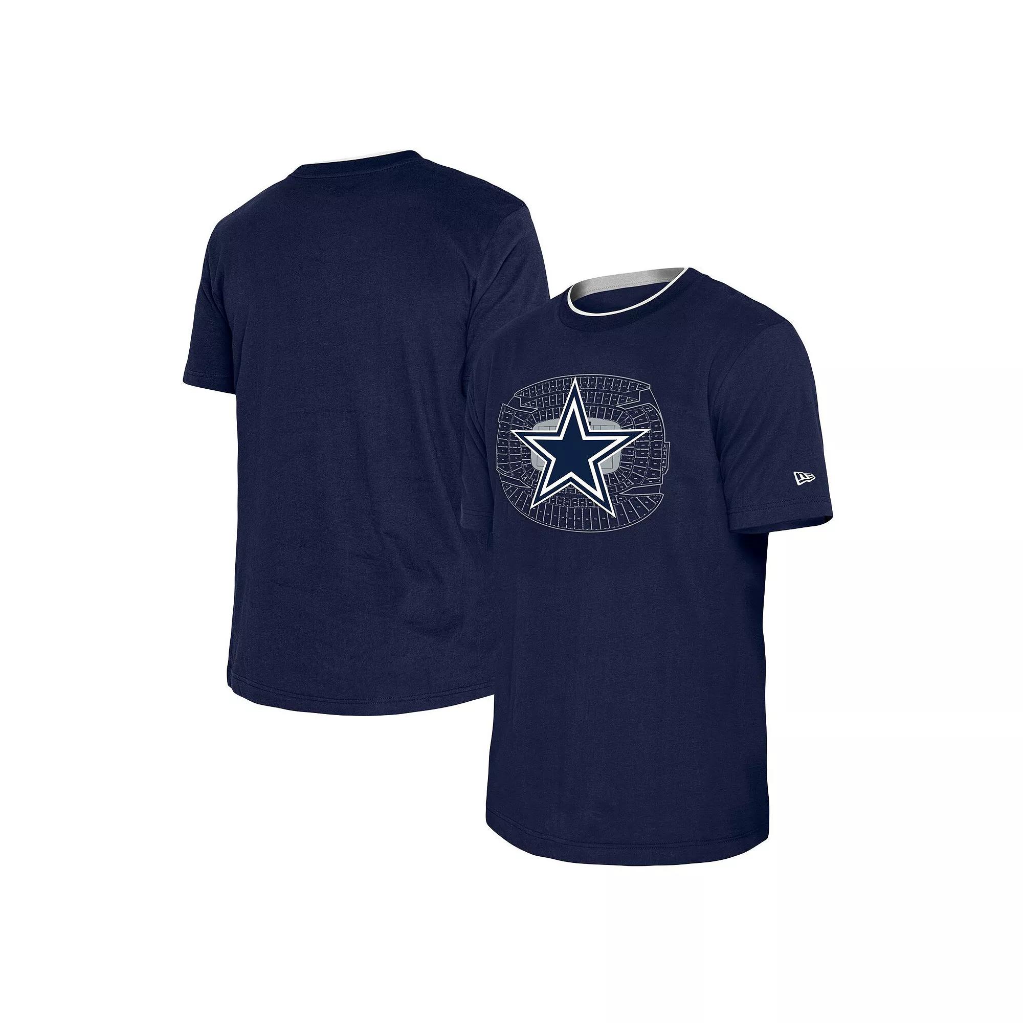 Men's New Era Navy Dallas Cowboys Stadium T-Shirt, Size: Small, Blue Product Image