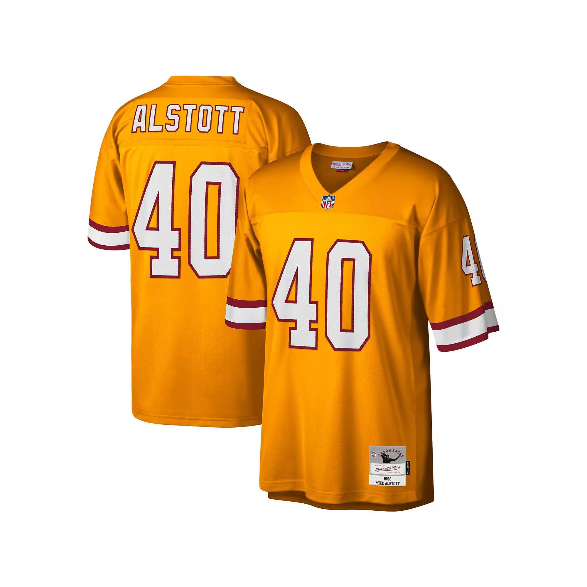 Men's Mitchell & Ness Mike Alstott Orange Tampa Bay Buccaneers Big & Tall 1996 Retired Player Replica Jersey,  Product Image