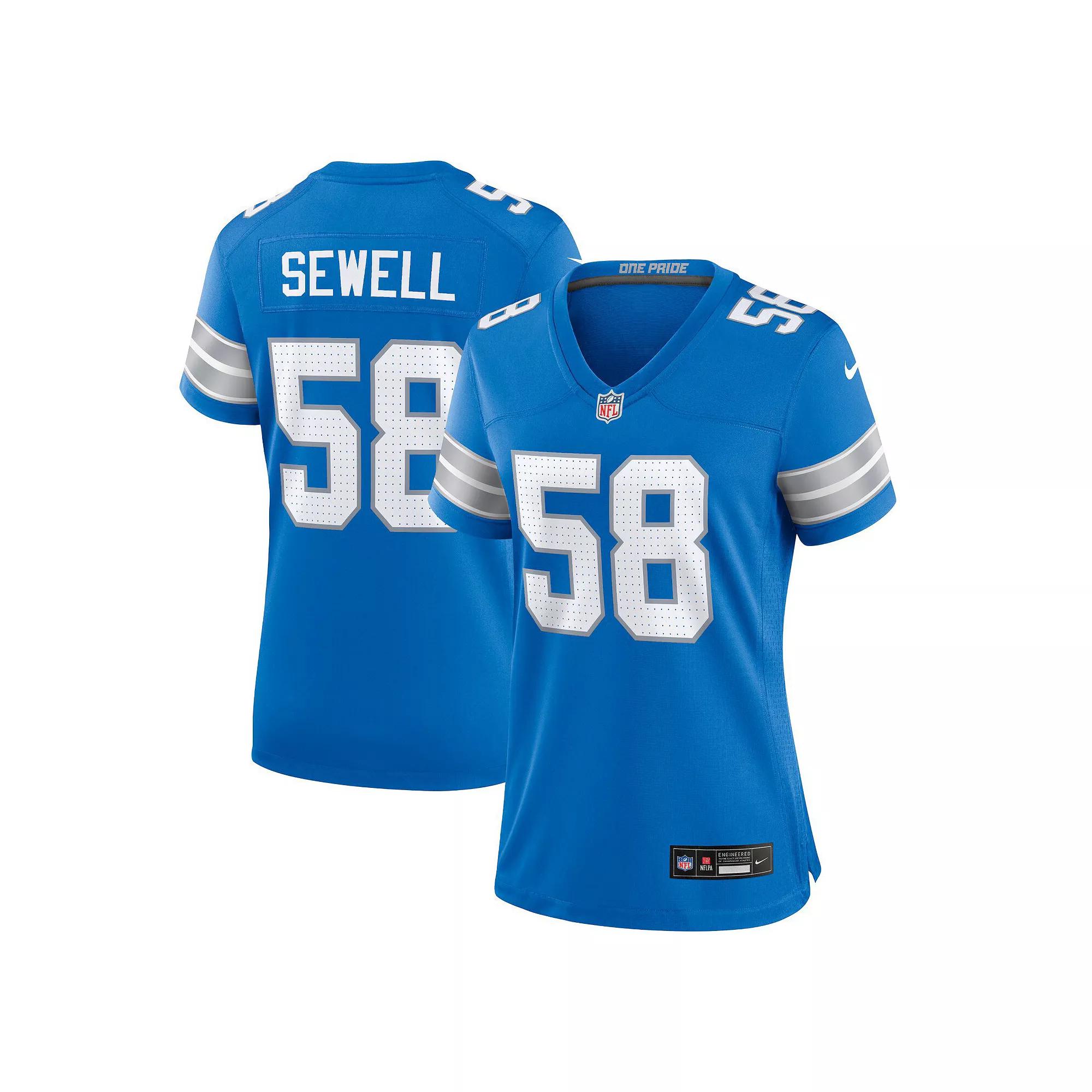 Women's Nike Penei Sewell Blue Detroit Lions Game Jersey,  Product Image