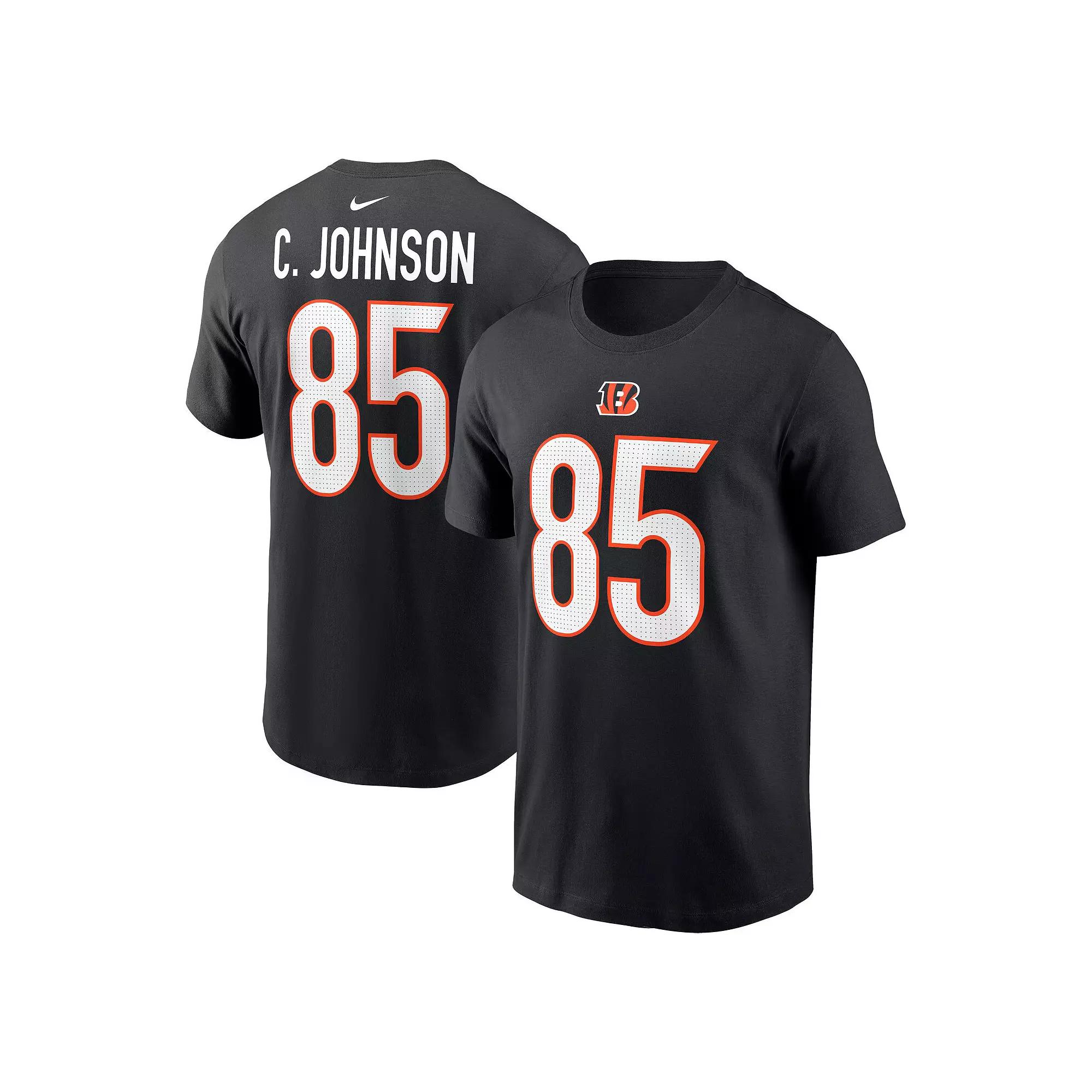 Men's Nike Chad Johnson Black Cincinnati Bengals Retired Player Name & Number T-Shirt,  Product Image