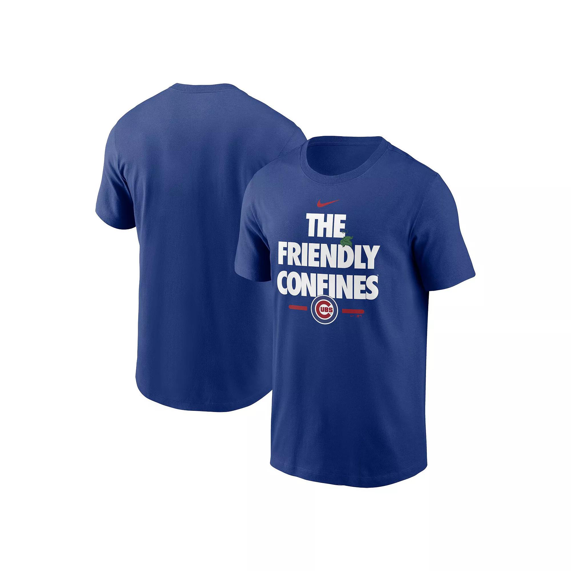 Men's Nike Royal Chicago Cubs The Friendly Confines Local Team T-Shirt, Size: Small, Blue Product Image