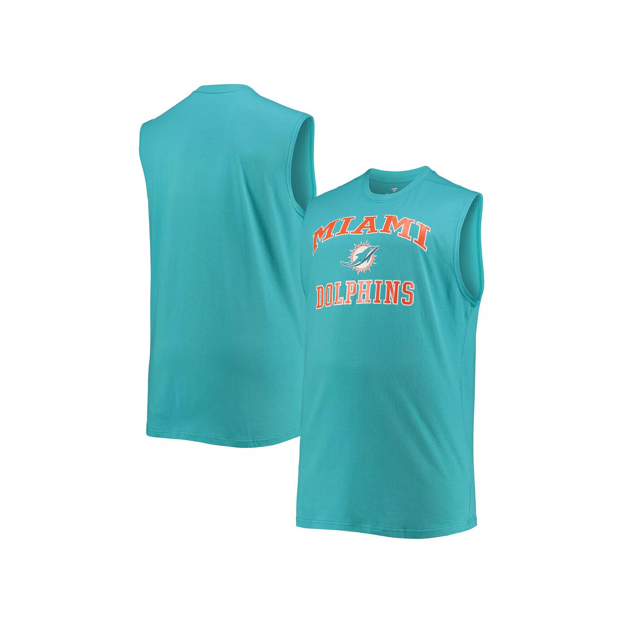 Men's Aqua Miami Dolphins Big & Tall Muscle Tank Top, Size: 5XB, Turquoise A Product Image