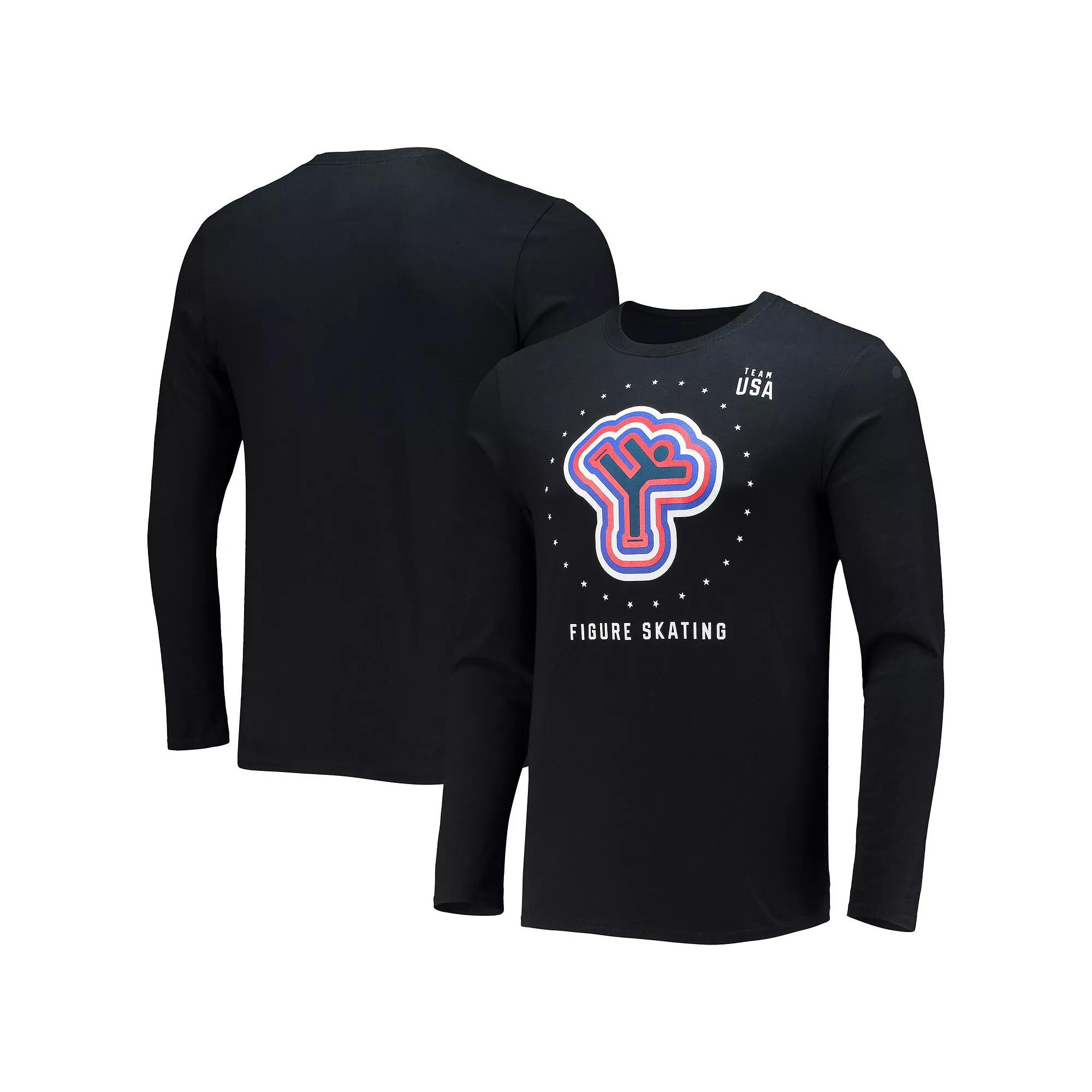 Men's Fanatics Branded Black Team USA Figure Skating Long Sleeve T-Shirt, Size: Medium, Usa Black Product Image