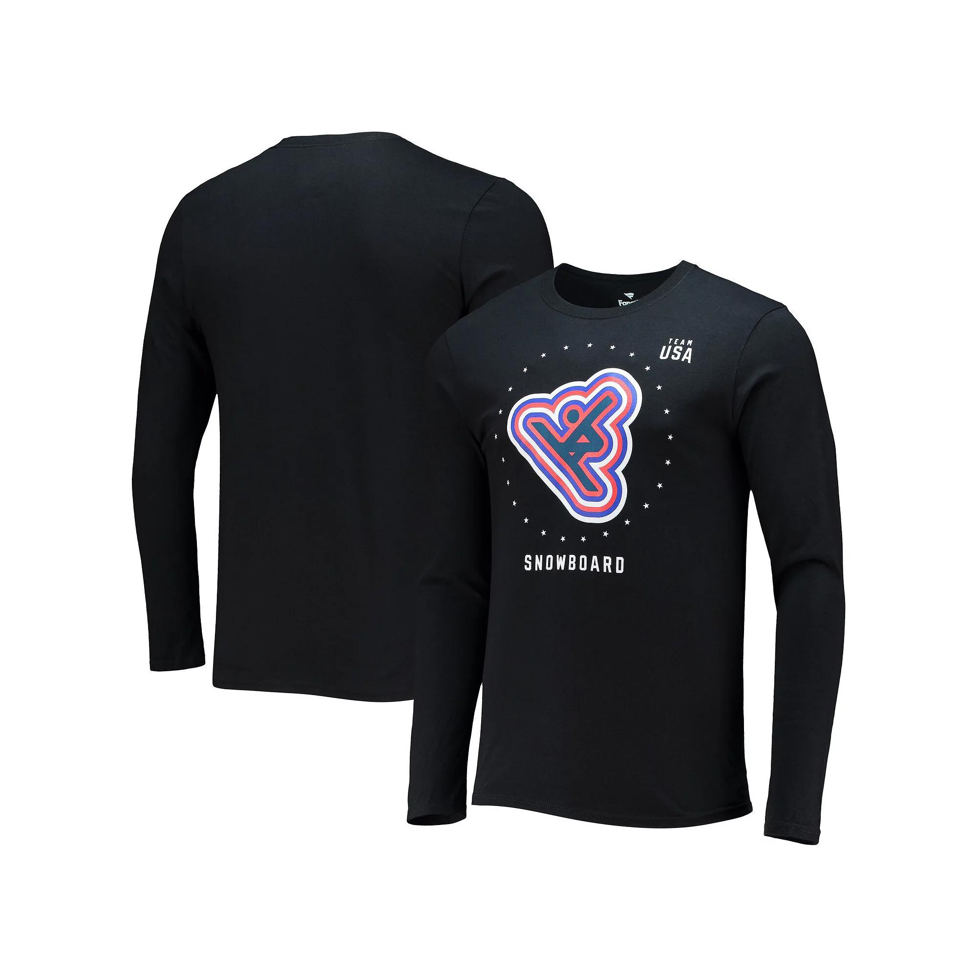 Men's Fanatics Branded Black Team USA Snowboarding Long Sleeve T-Shirt, Size: XL, Usa Black Product Image