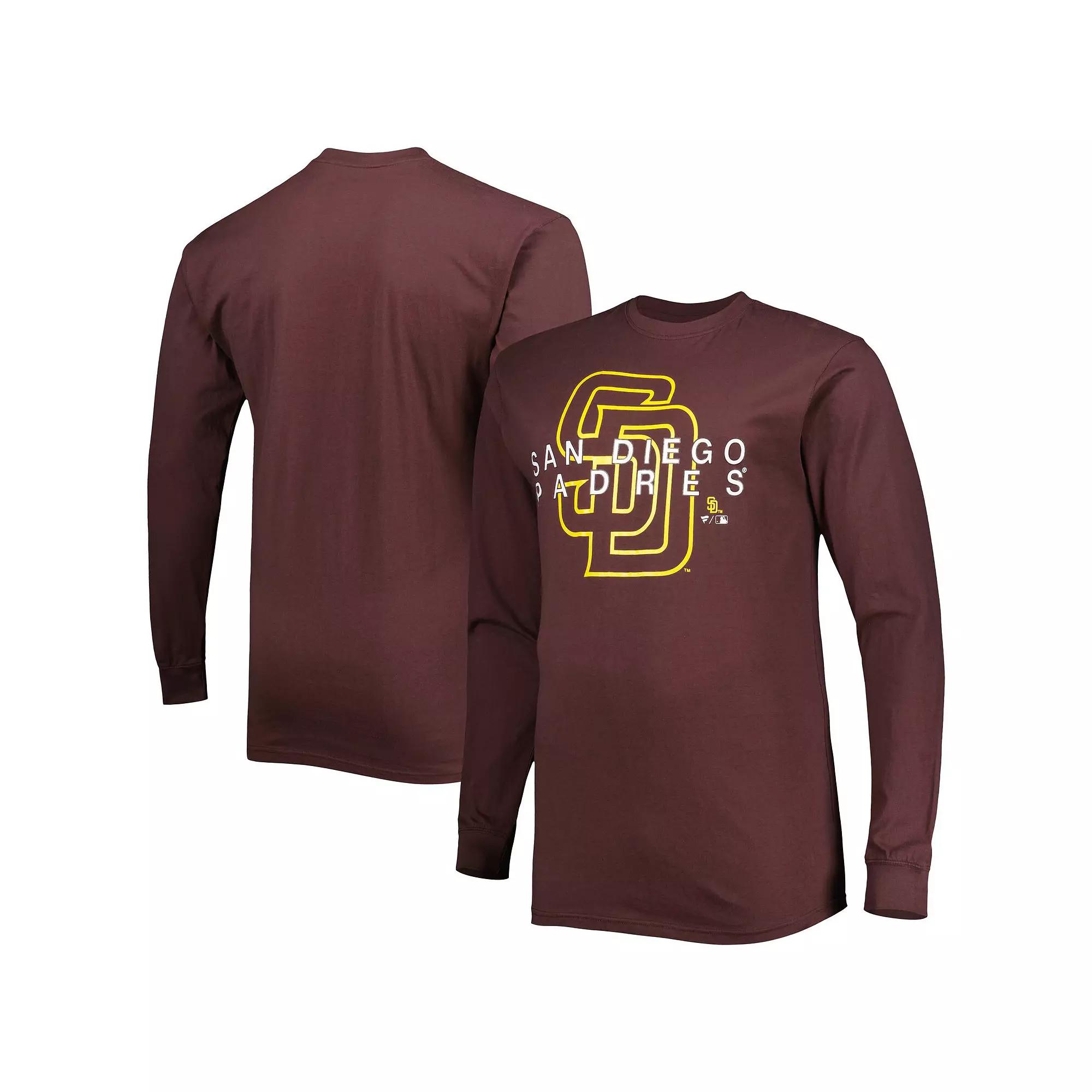 Men's Brown San Diego Padres Big & Tall Long Sleeve T-Shirt, Size: 5XB Product Image