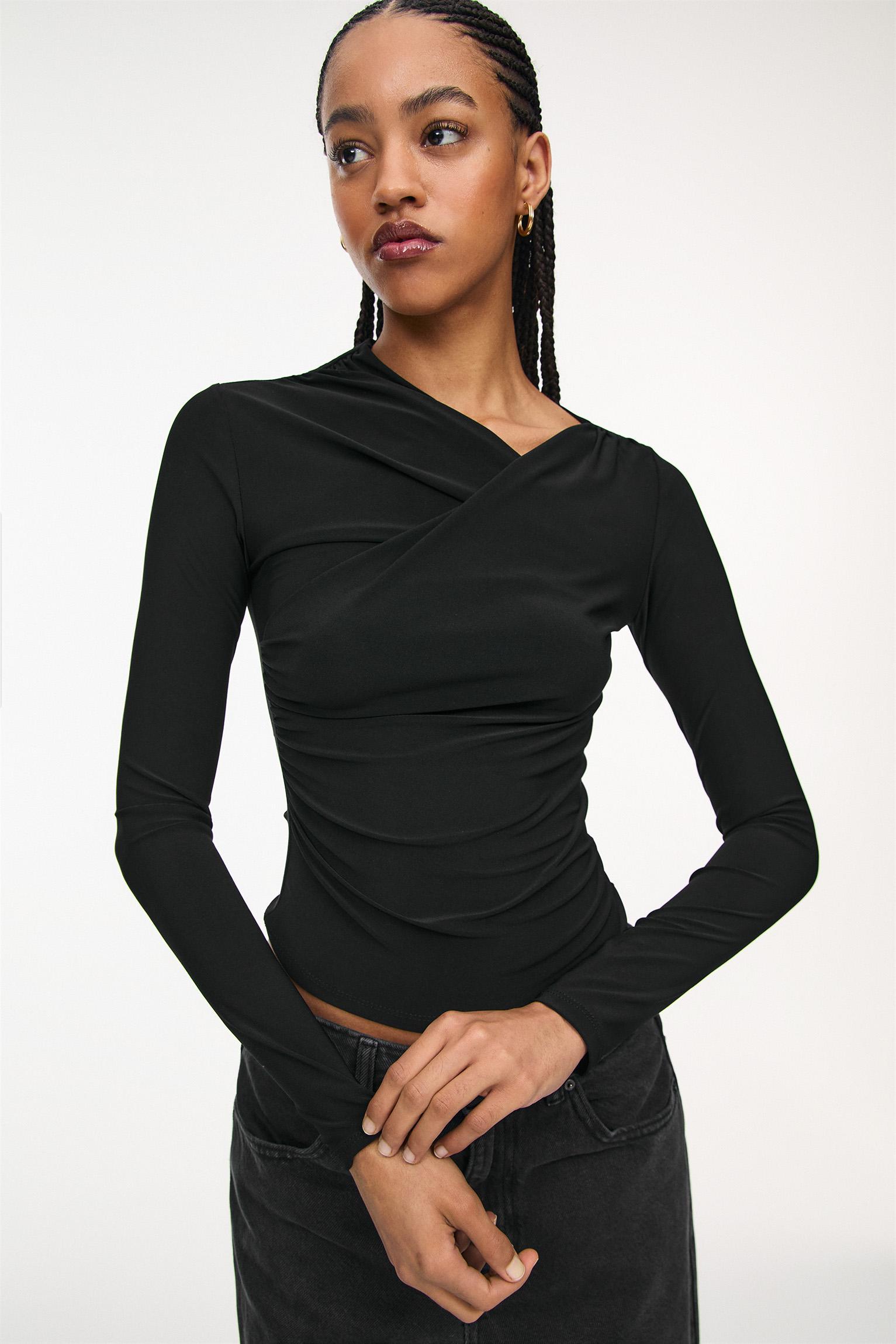 Crossover neckline top Product Image