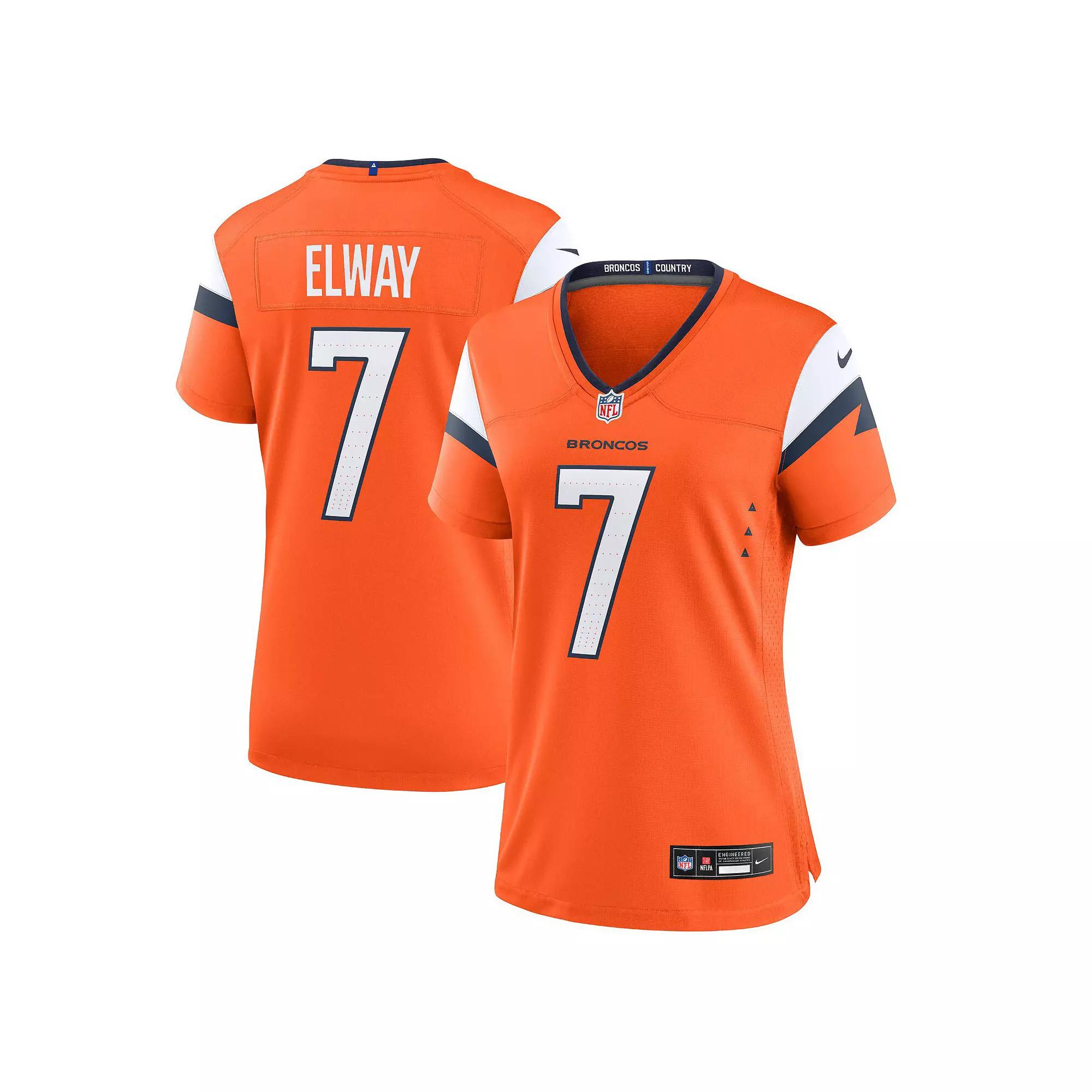 Women's Nike John Elway Orange Denver Broncos Mile High Collection Retired Player Game Jersey,  Product Image
