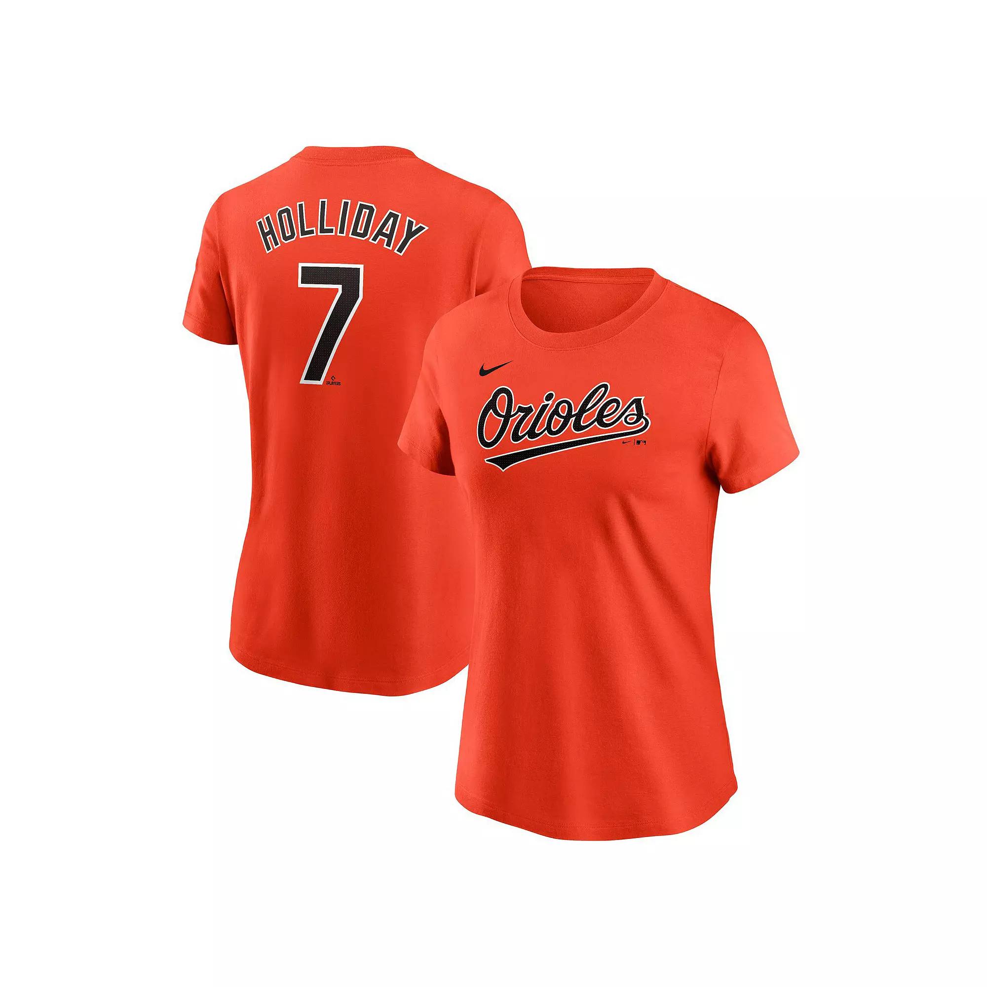 Women's Nike Jackson Holliday Orange Baltimore Orioles Fuse Name & Number T-Shirt,  Product Image