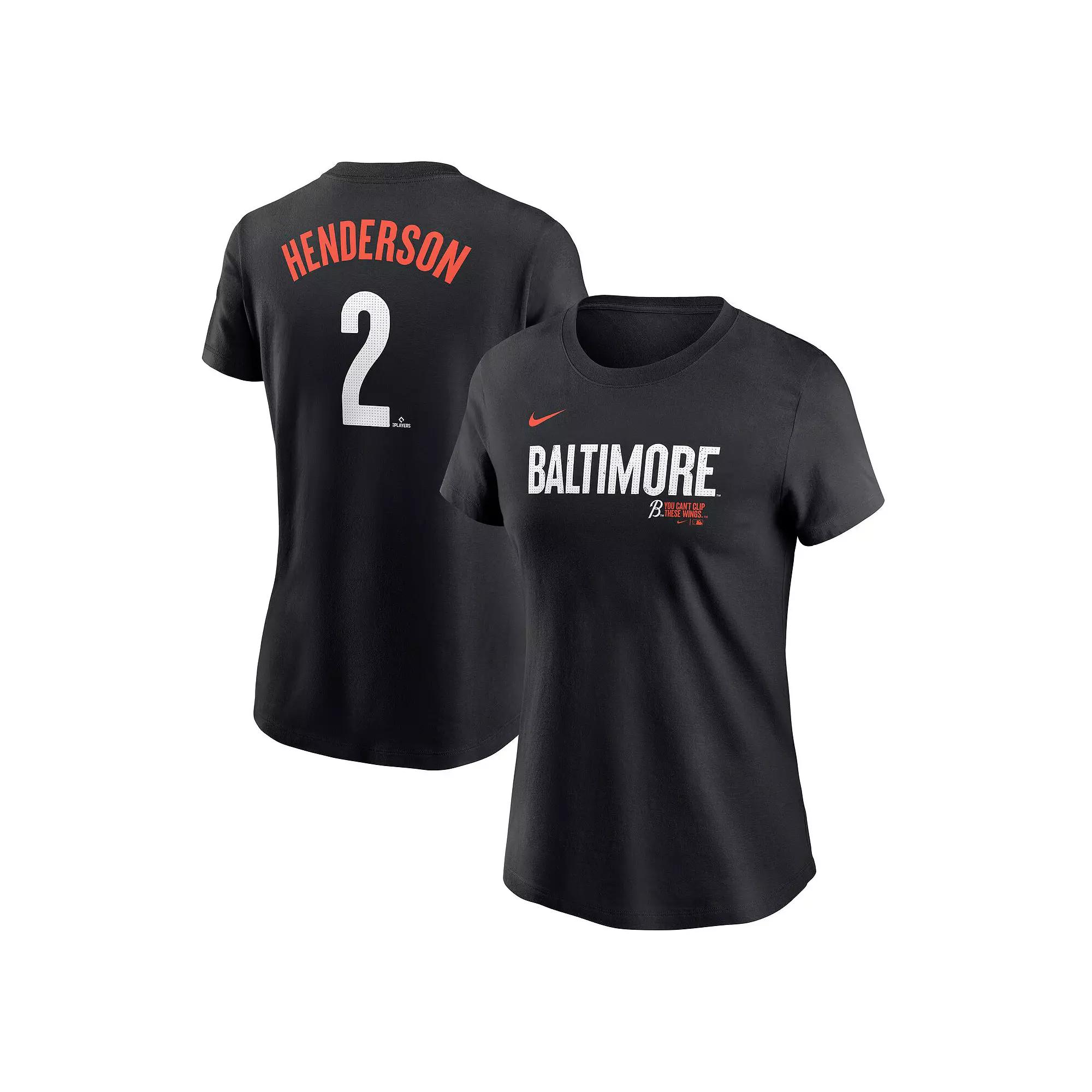 Gunnar Henderson Baltimore Orioles City Connect Fuse Nike Womens MLB T-Shirt | NKAF00AOL9-UR5 Product Image