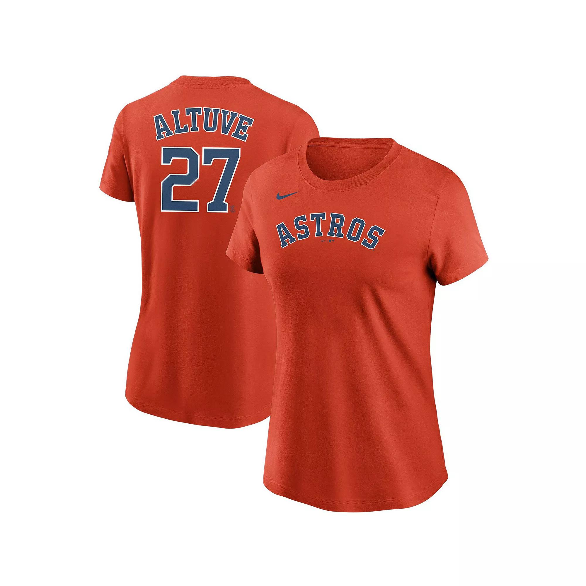 Women's Nike Jose Altuve Orange Houston Astros Name & Number T-Shirt, Size: XS Product Image