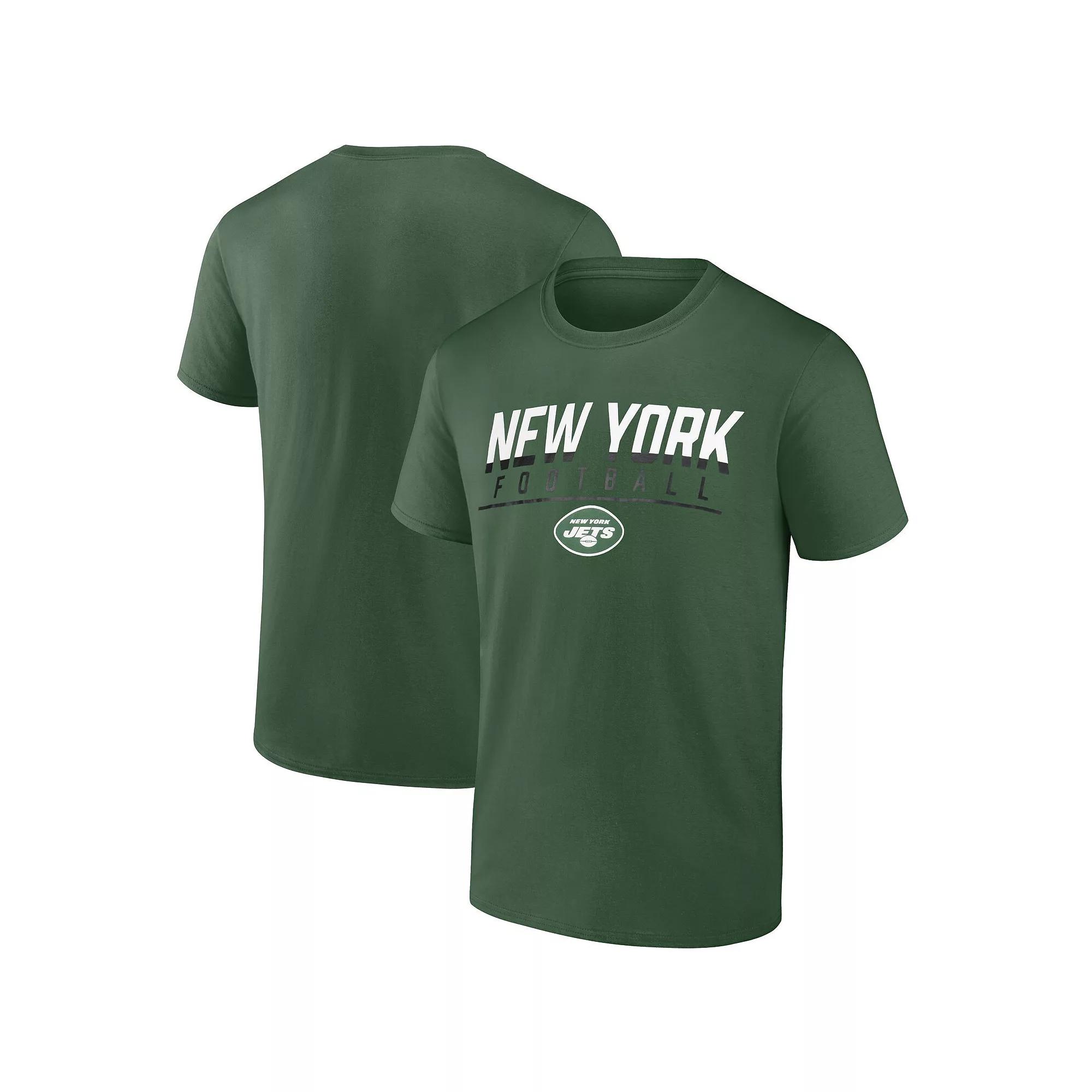 Men's Fanatics  Green New York Jets Blocked T-Shirt, Size: Small Product Image