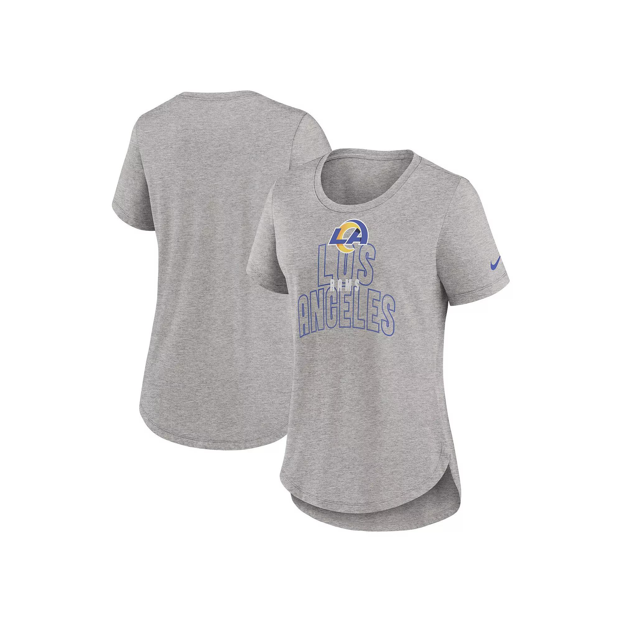 Women's Nike Heather Gray Las Vegas Raiders Fashion Tri-Blend T-Shirt,  Product Image