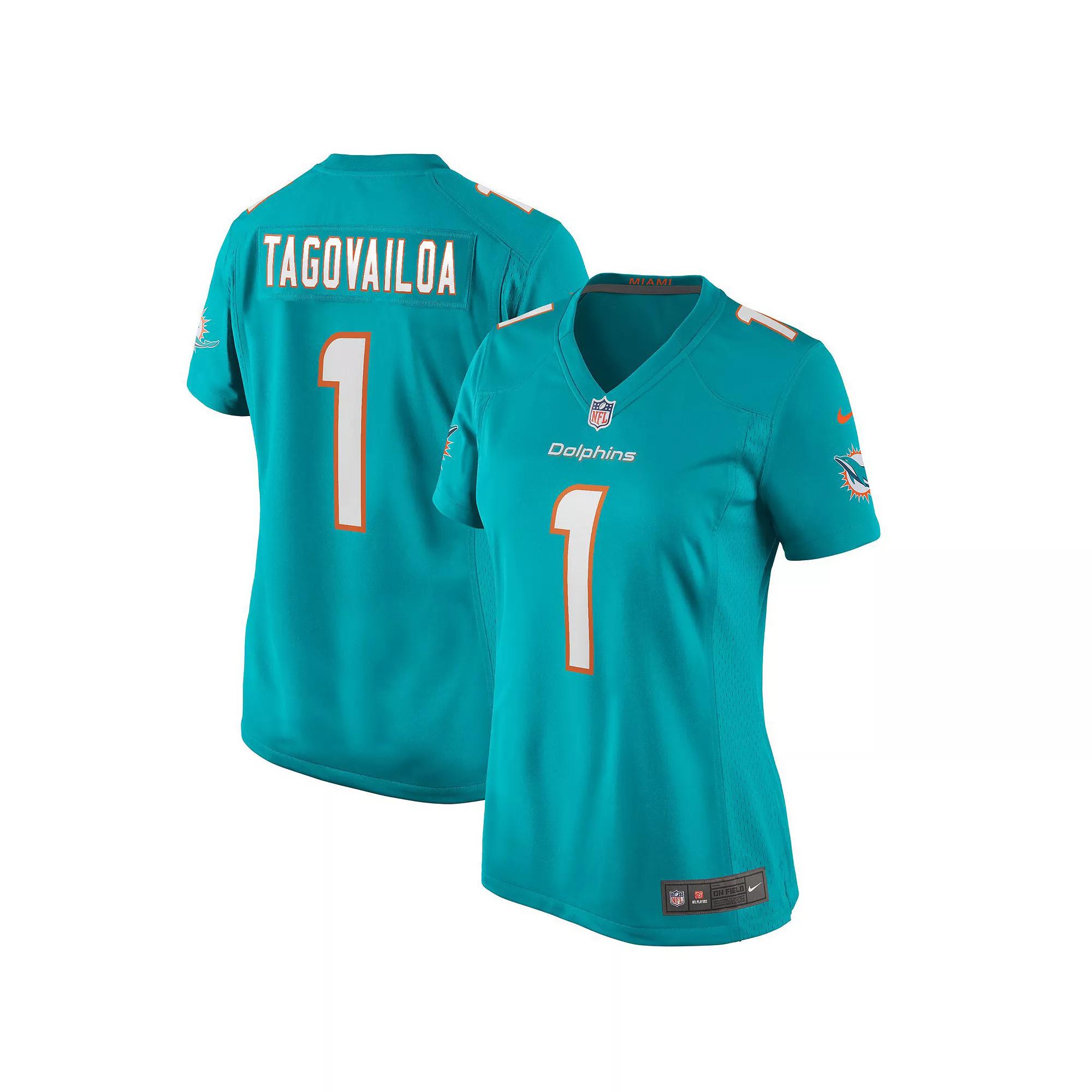 Women's Nike Tua Tagovailoa Aqua Miami Dolphins Game Jersey, Size: XL, Turquoise A Product Image
