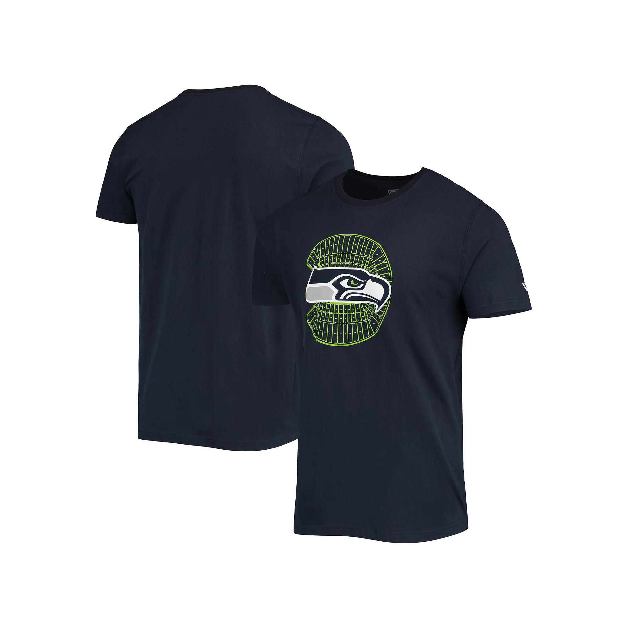 Men's New Era College Navy Seattle Seahawks Stadium T-Shirt, Size: Large, Blue Product Image