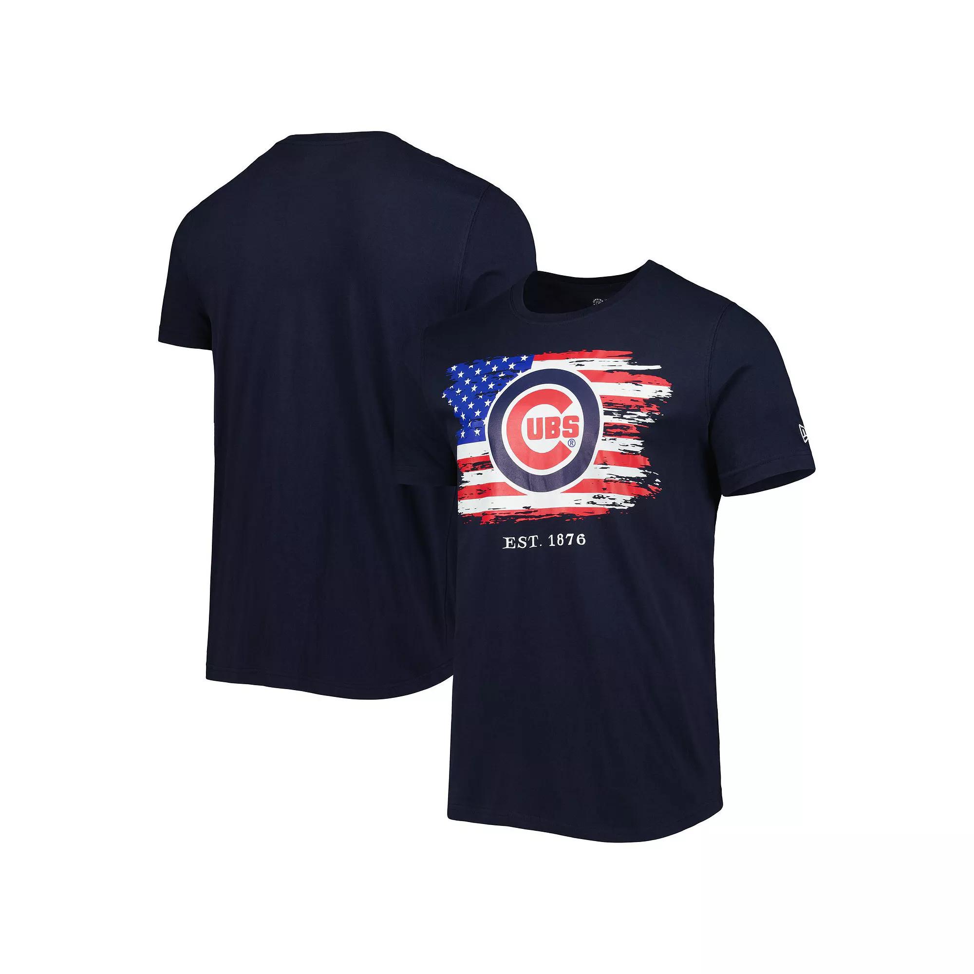 Men's New Era Navy Chicago Cubs 4th of July Jersey T-Shirt, Size: Small, Blue Product Image