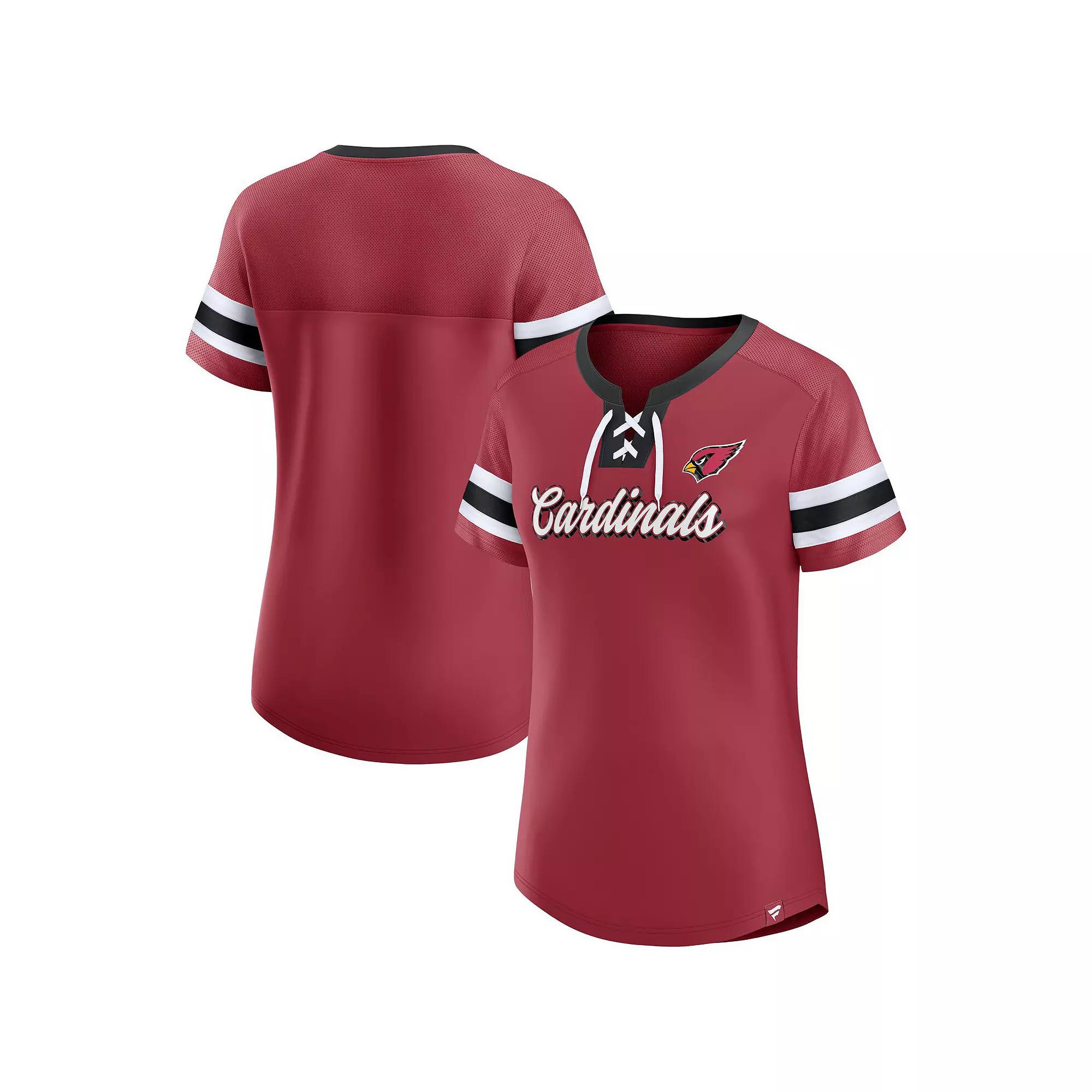 Women's Fanatics Branded Cardinal Arizona Cardinals Original State Lace-Up T-Shirt,  Product Image