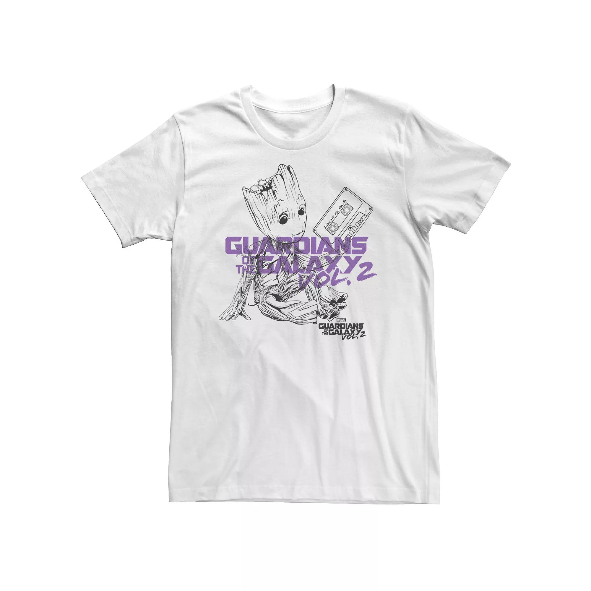 Big & Tall Marvel Guardians Of The Galaxy Vol. 2 Groot Outline Tee, Men's,  Product Image