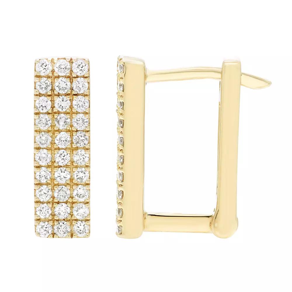 The Regal Collection 14k Gold IGL Certified 3/8 Carat T.W. Diamond Earrings, Women's Product Image