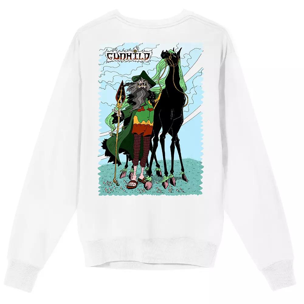 Men's Gunhild Old Man Riding Black Horse Graphic Sweatshirt,  Product Image