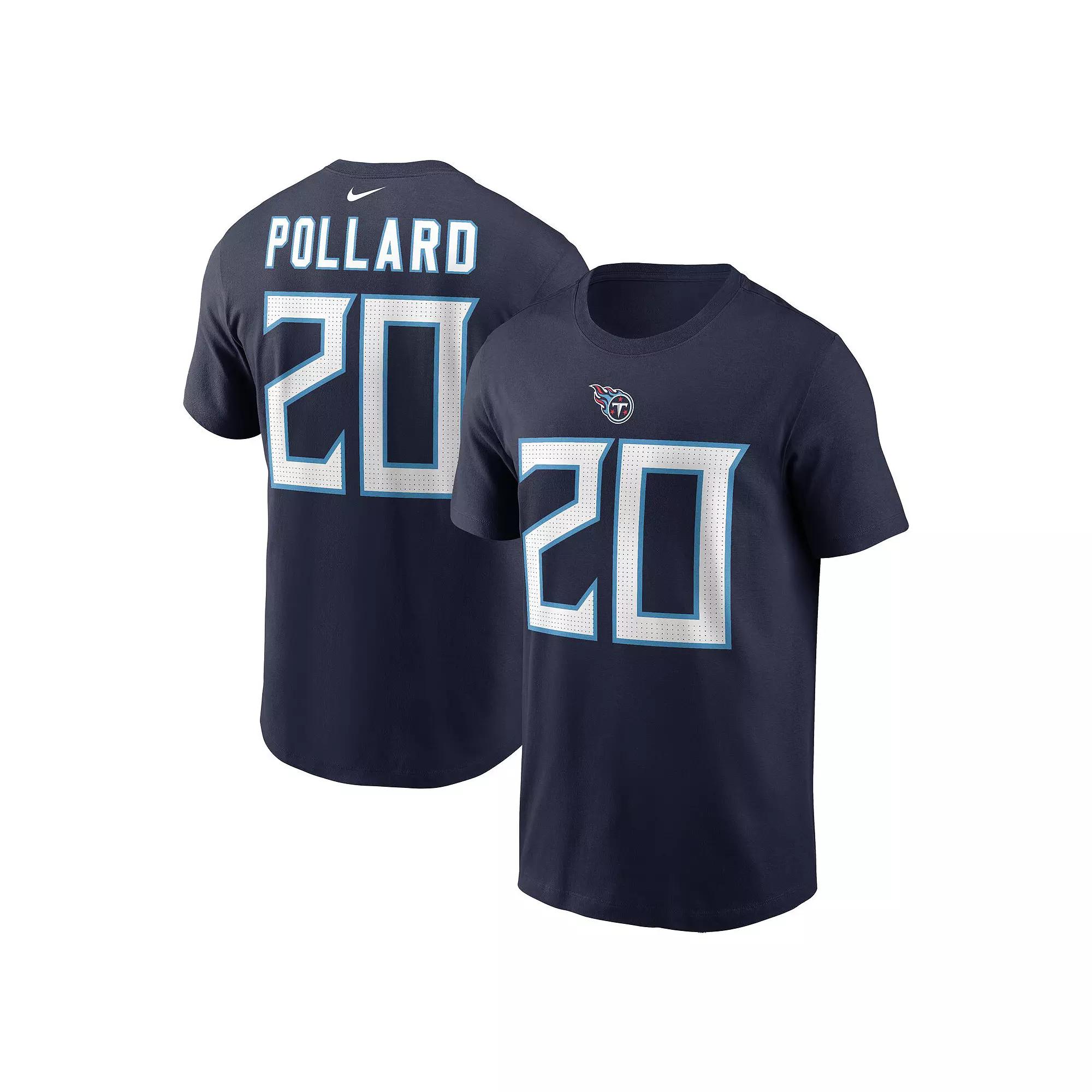 Men's Nike Tony Pollard Navy Tennessee Titans Player Name & Number T-Shirt,  Product Image