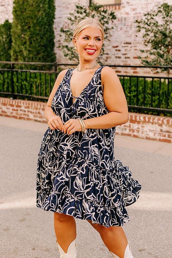 Free Yourself Shift Dress In Navy Curves Product Image