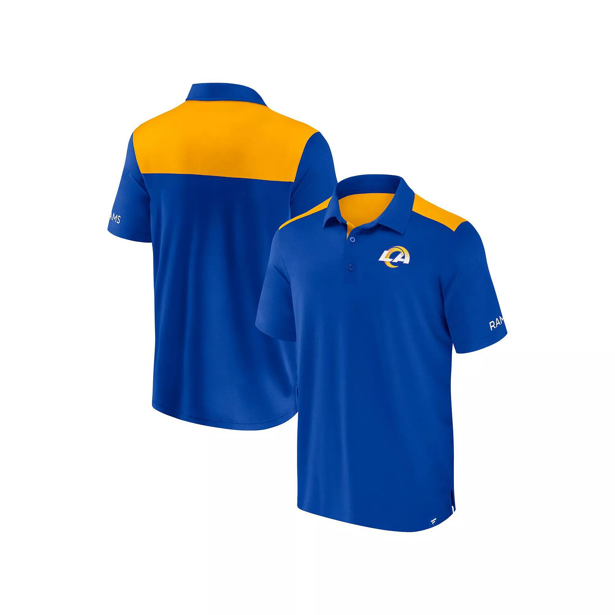 Men's Fanatics Gray Los Angeles Rams Long Shot Polo,  Product Image