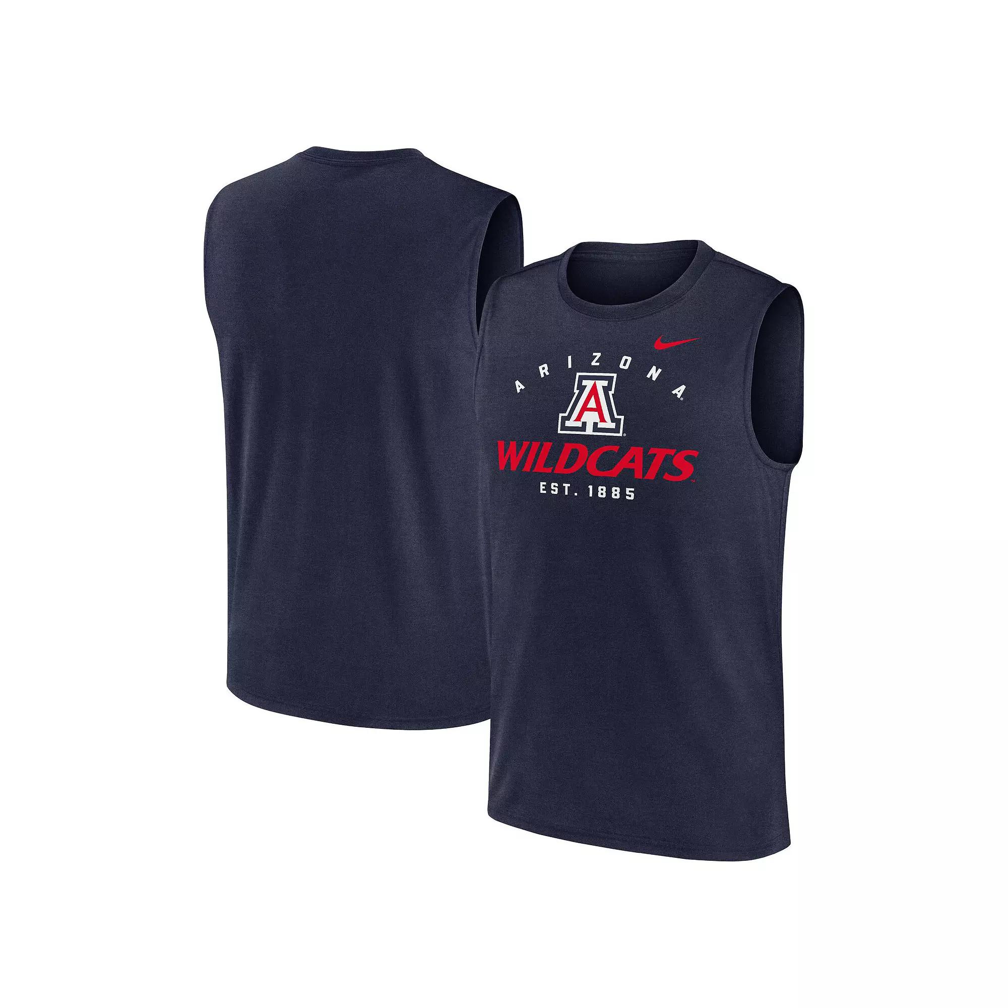 Men's Nike Navy Arizona Wildcats Primetime Legend Lock Up Performance Muscle Tank Top,  Product Image