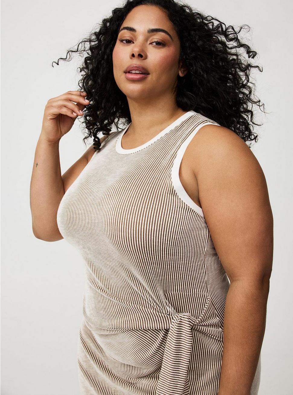 Textured Stripe Midi Dress Product Image